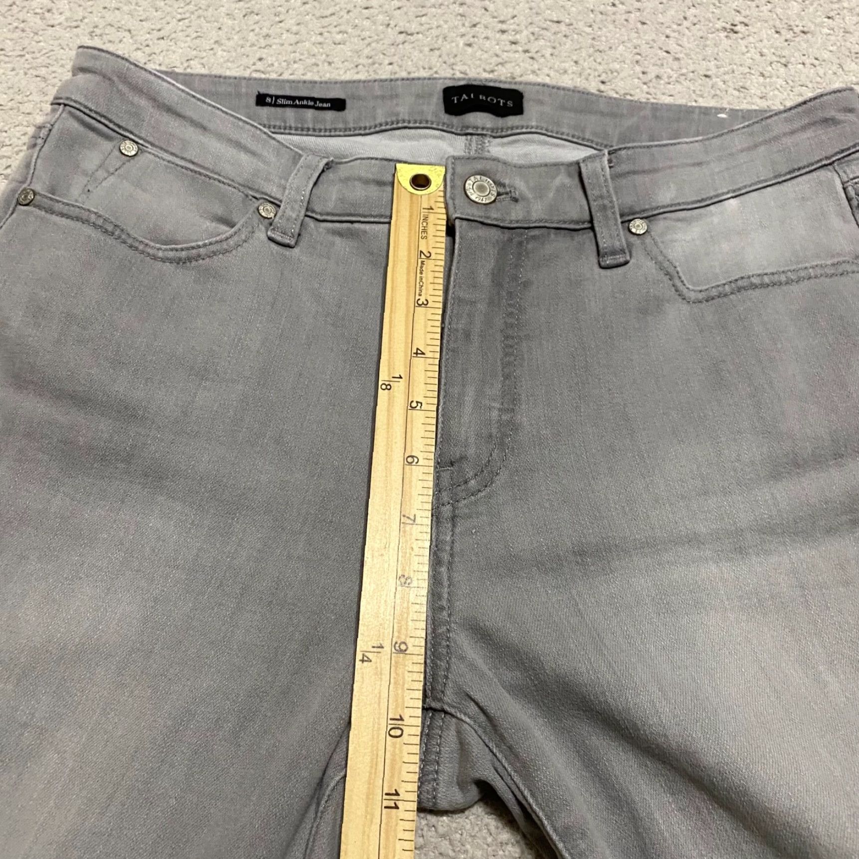 Talbots Talbots Womens Jeans 8 Gray Denim Medium Wash Mid Rise Slim Ankle Size 30" / US 8 / IT 44 - 7 Thumbnail