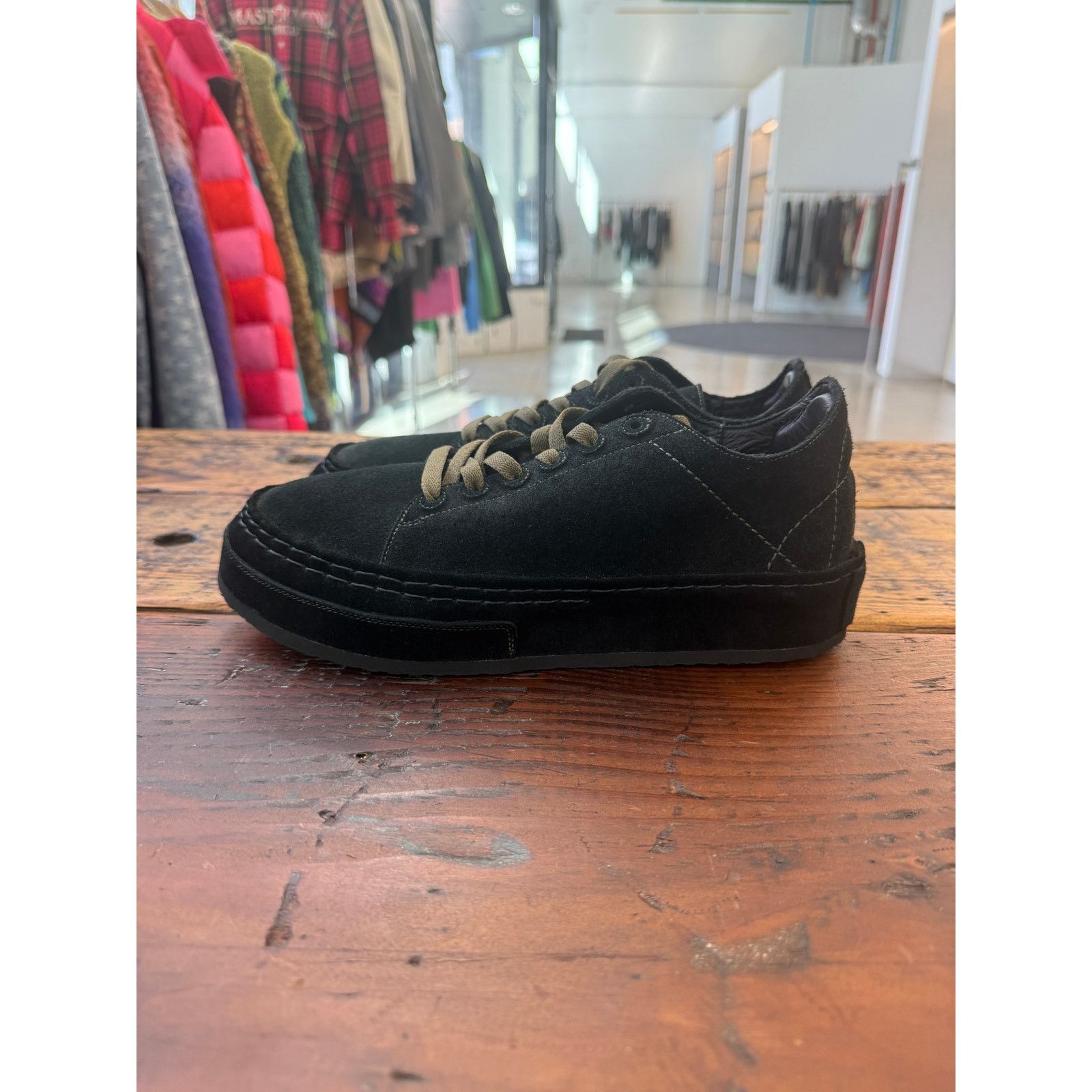 Eric Payne Eric Payne Lace to Toe Full Suede Black/Olive Sneakers Size US 10 / EU 43 - 4 Thumbnail