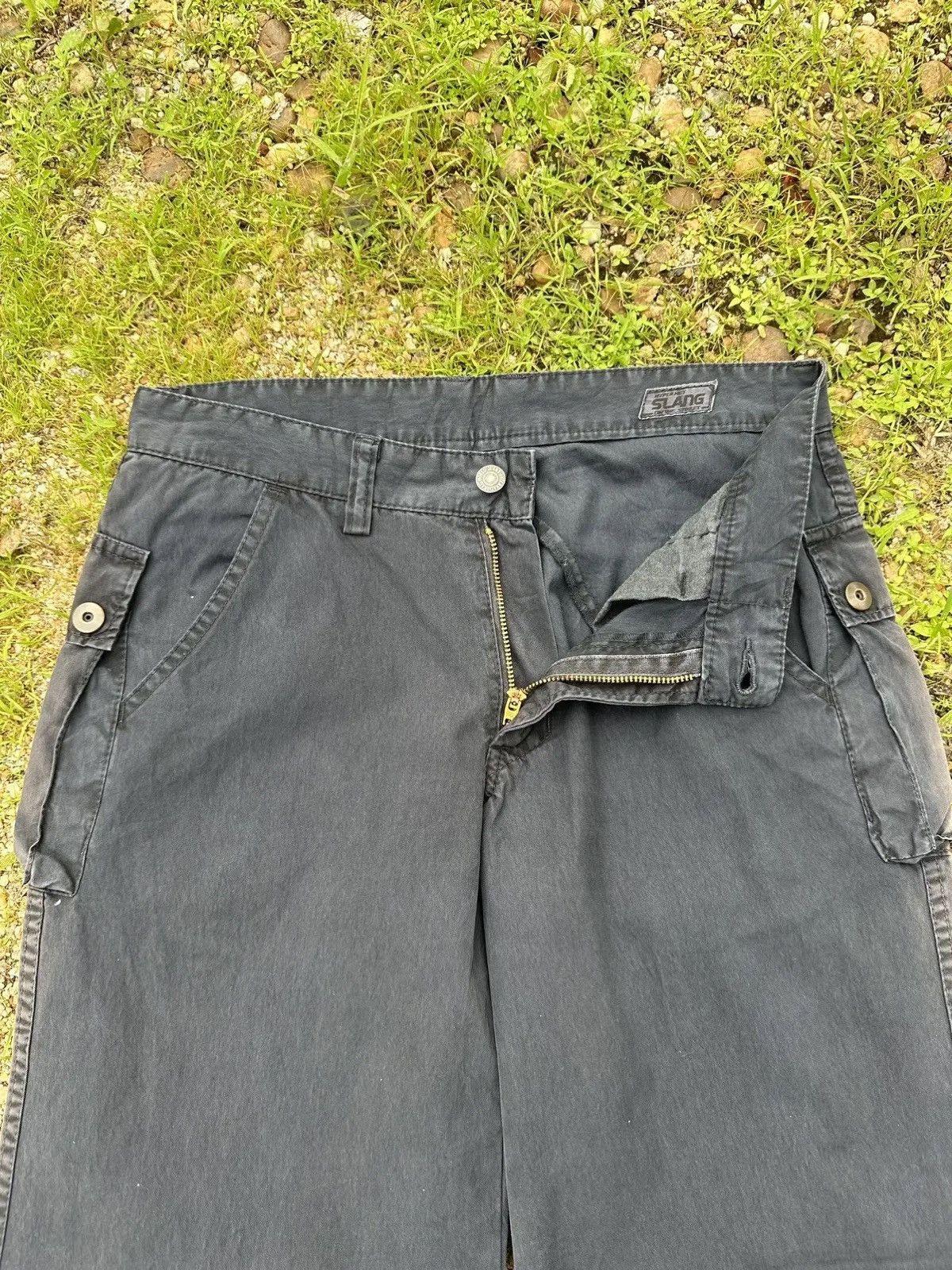 Beauty Beast RNA INC. TROUSERS BAGGY BLACK FADED WIDE LEGS PANTS Size US 29 - 7 Thumbnail