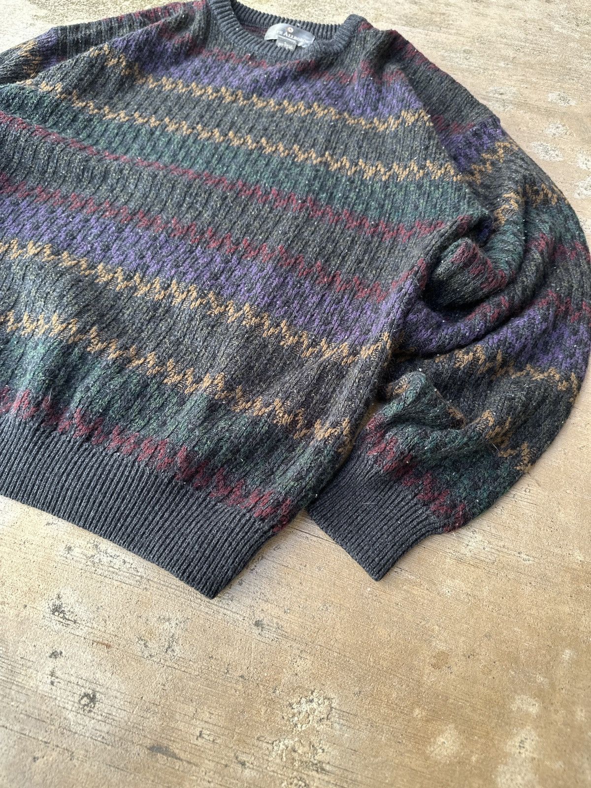 Coogi × Vintage Vintage 90s Striped Knitwear Sweatshirt Coogi Tosani Size US L / EU 52-54 / 3 - 2 Thumbnail