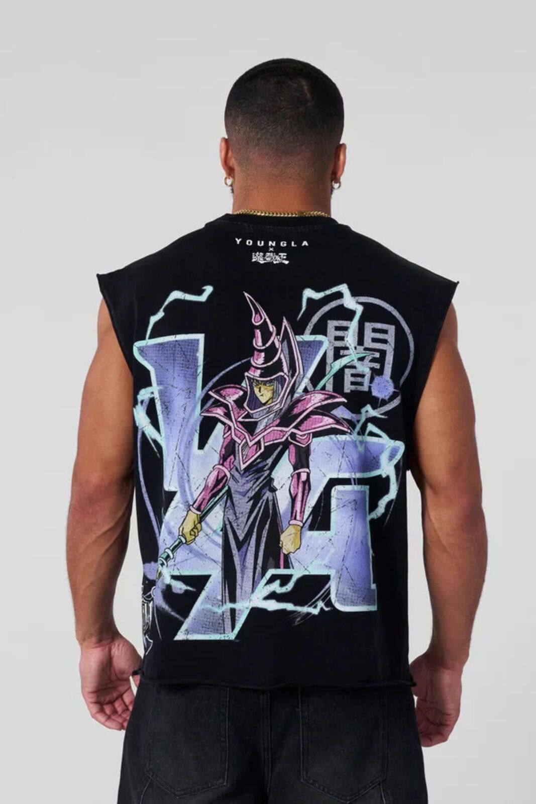 YoungLA YoungLA- Mens Medium Dark Magician-3033 -Yu-Gi-Oh!® Cut-Offs Size US M / EU 48-50 / 2 - 2 Thumbnail