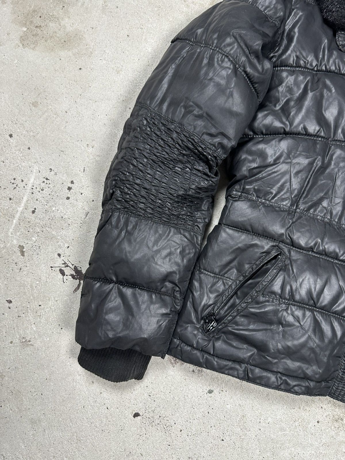 If Six Was Nine × Japanese Brand × Le Grande Bleu (L.G.B.) Vintage Y2K Faux Fur Black Collar Bomber Jacket Size US S / EU 44-46 / 1 - 3 Thumbnail