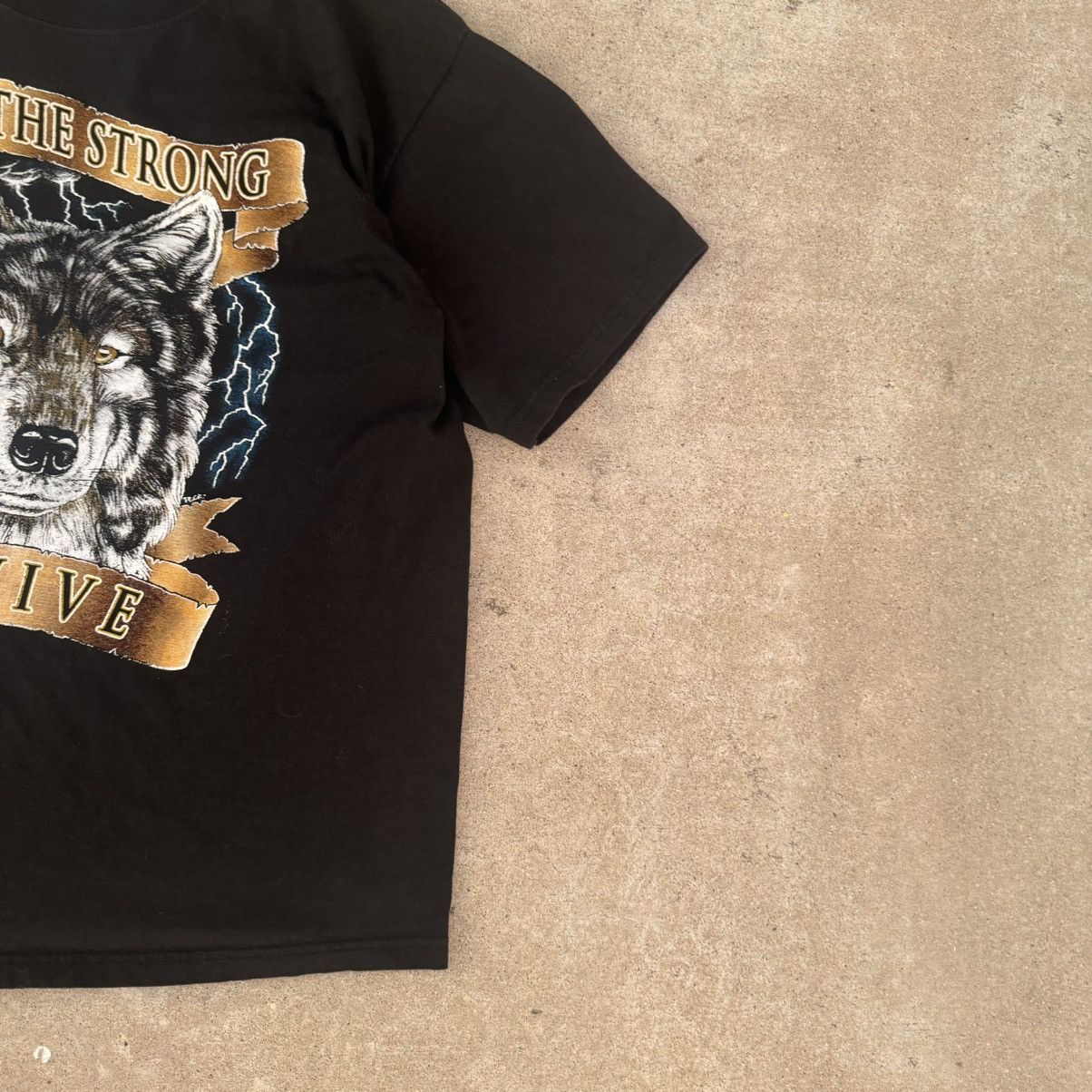 Harley Davidson × JNCO × NASCAR Vintage Y2K Black Wolf Nature Graphic Tee Large Size US L / EU 52-54 / 3 - 5 Thumbnail