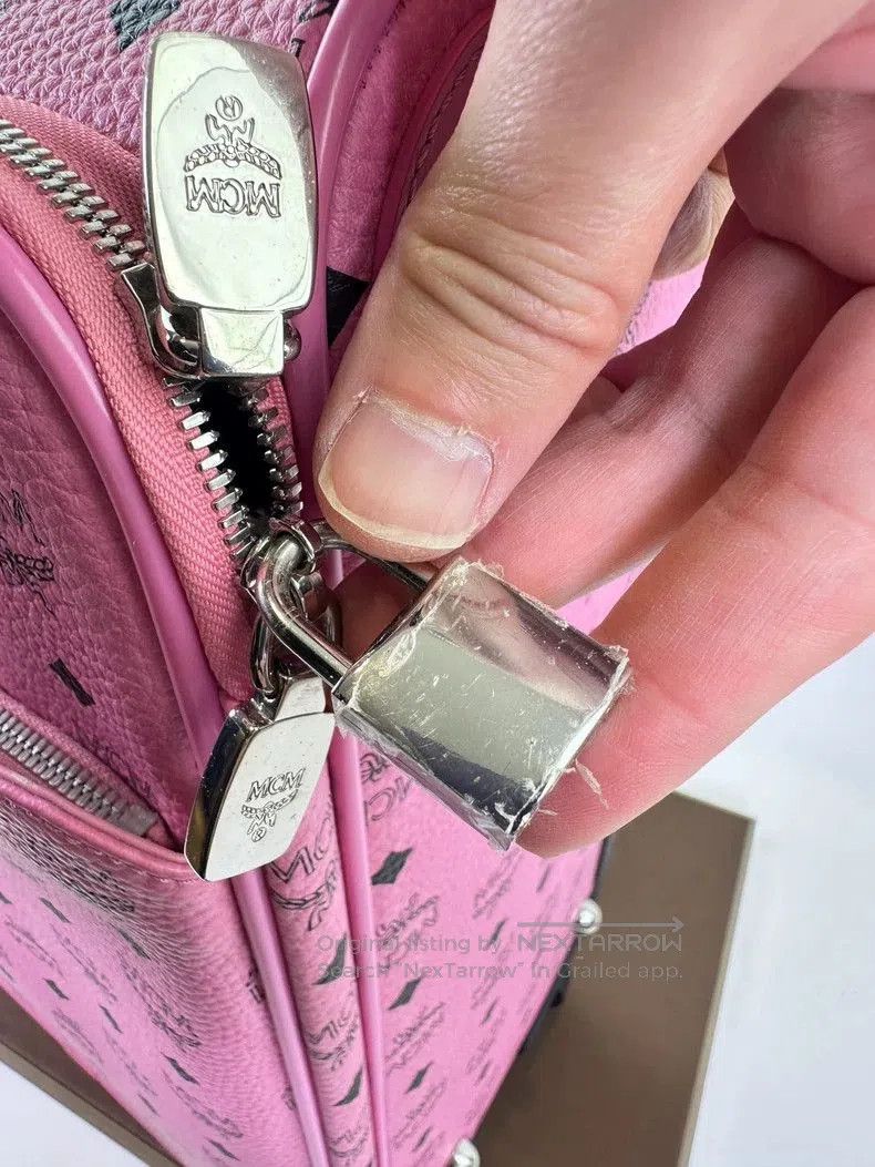 MCM MCM Pink Expandable Handle Carry. Size ONE SIZE - 3 Thumbnail