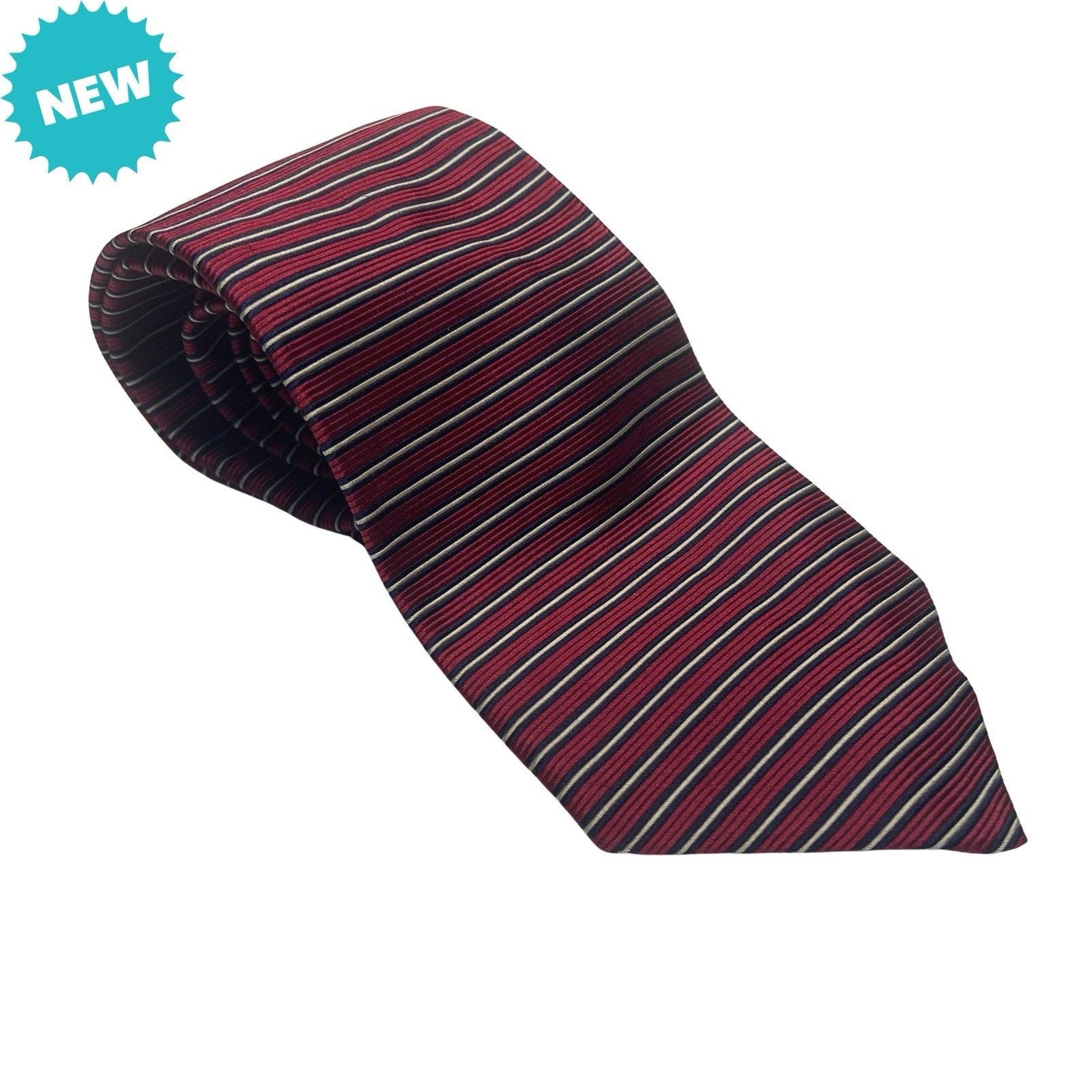 Brooks Brothers Brooks Brothers Striped Silk Necktie Made in USA Red Black Size ONE SIZE - 1 Thumbnail