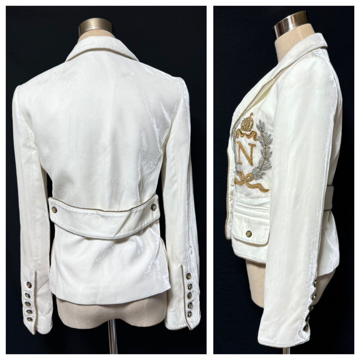 Dolce & Gabbana runway Dolce & Gabbana N crown decoration velvet jacket Size XS / US 0-2 / IT 36-38 - 14 Thumbnail