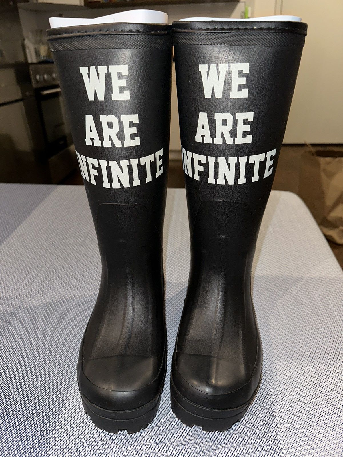 Undercover Black We Are Infinite Rain Boots Footwear
