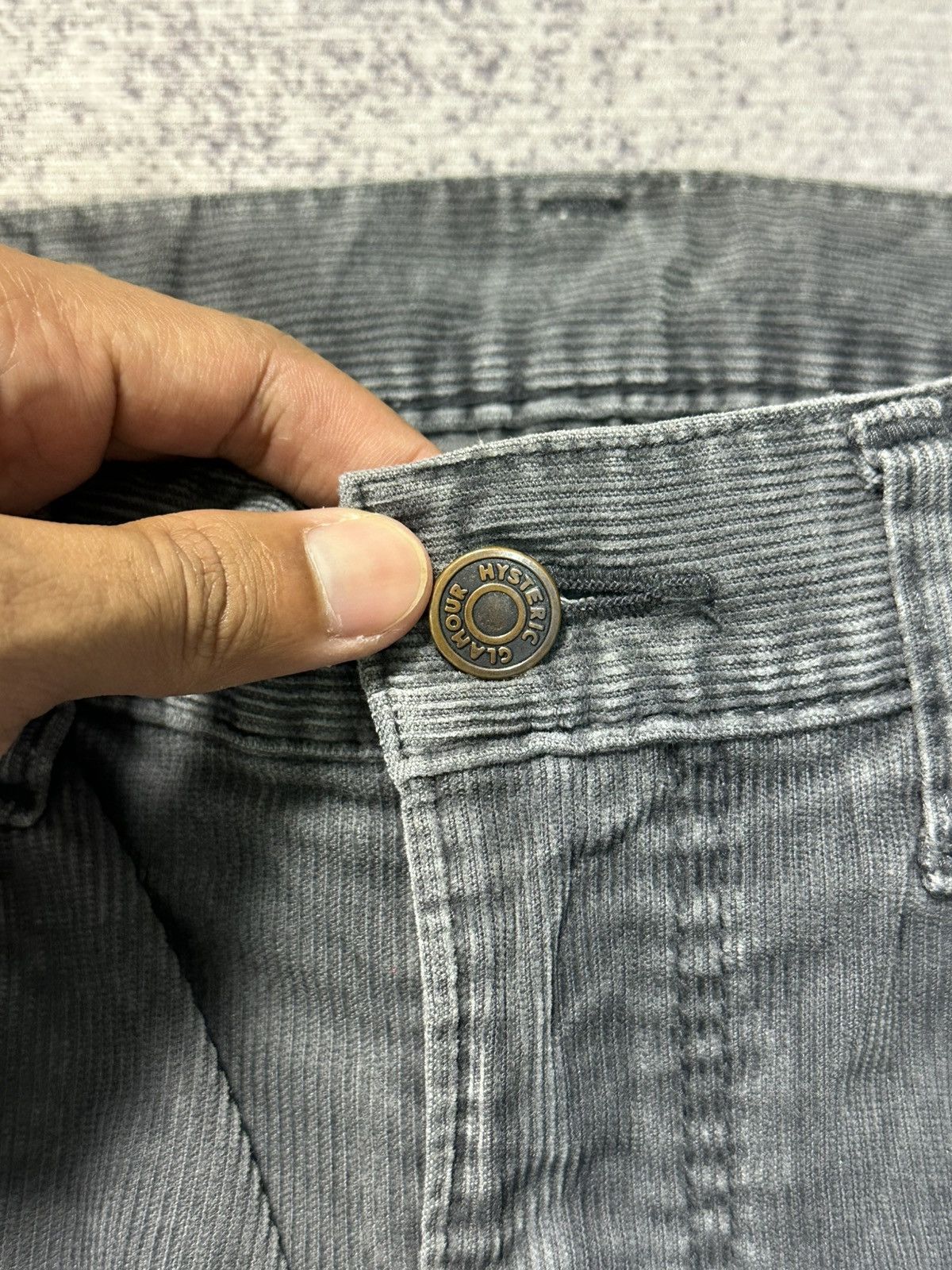 Hysteric Glamour × Undercover 2000s Hysteric Glamour Corduroy Grey Kinky Jeans Size US 30 / EU 46 - 7 Thumbnail