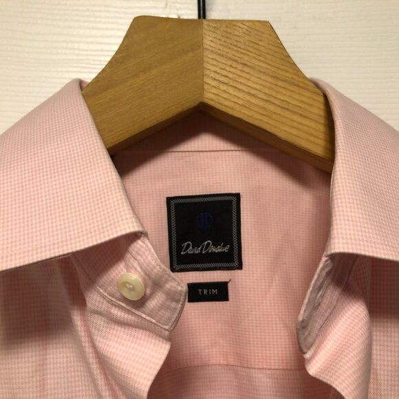 David Donahue David Donahue men's cotton dress shirt trim fit 16.5/34-35 Size US L / EU 52-54 / 3 - 3 Thumbnail