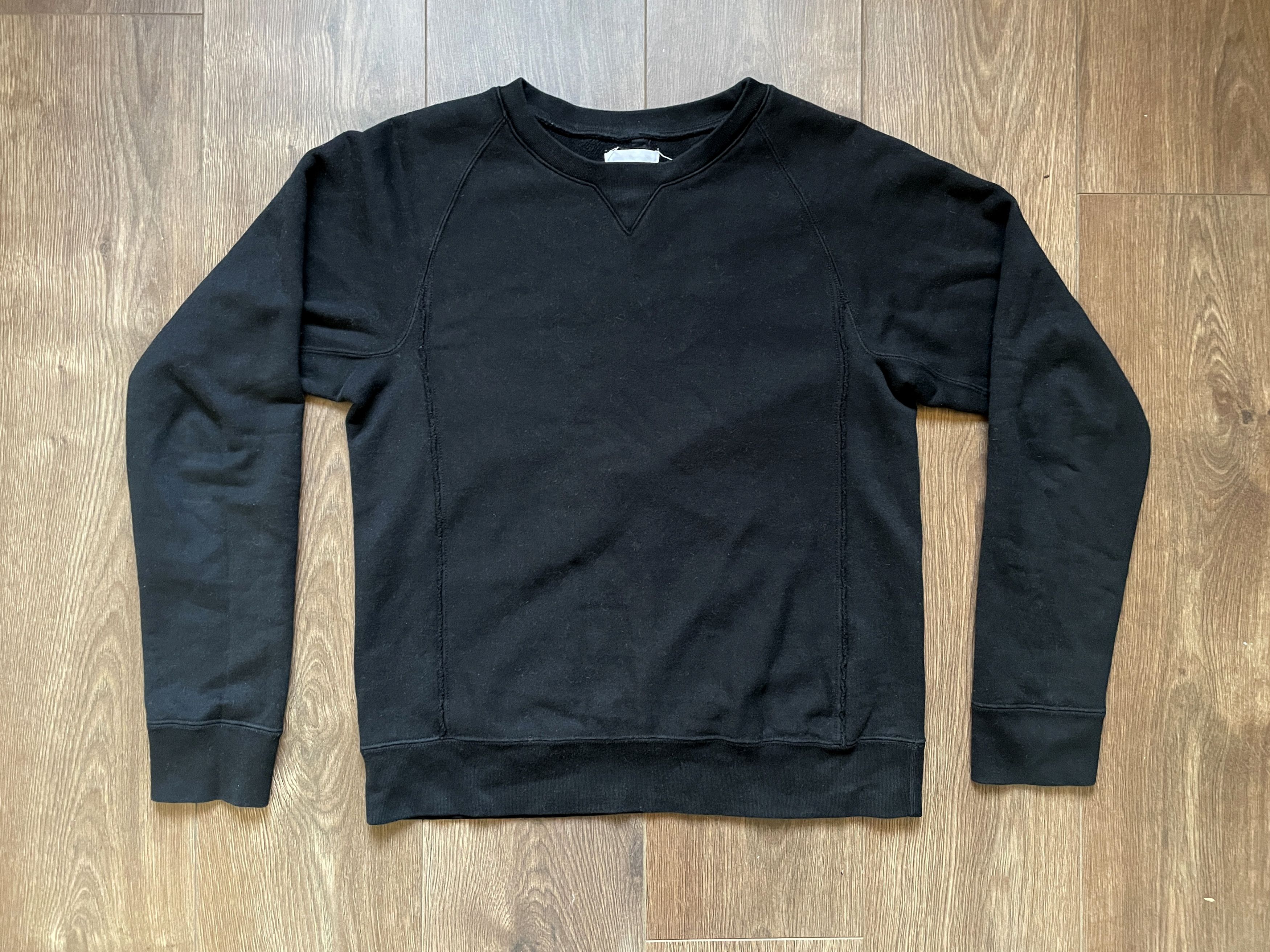 トップス soloist oversized crew neck sweat shirt. Soft Black Venice Wash Vintage Interloop Oversized Crew