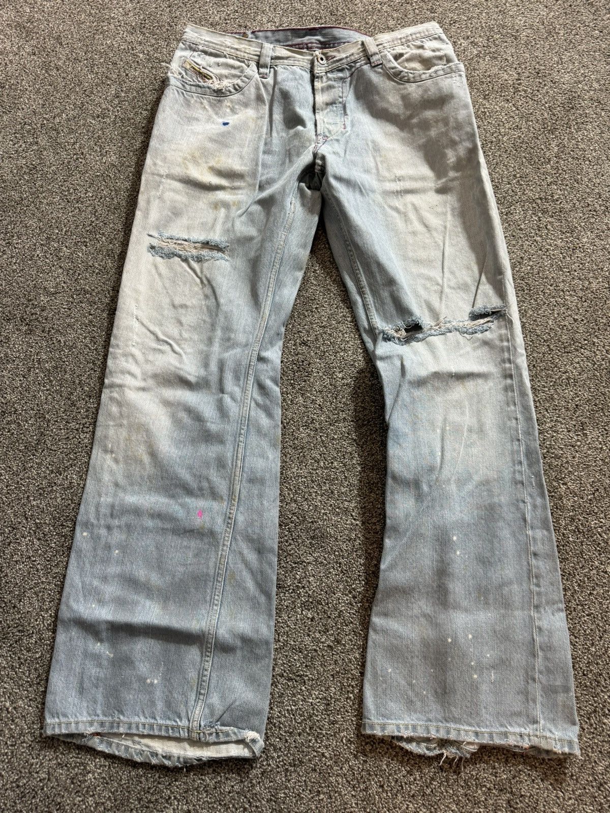 Diesel × Japanese Brand × Vintage 🦄 DIESEL WIDE FLAIR DISTRESSED AMAZING 🔥 Size US 36 / EU 52 - 2 Thumbnail