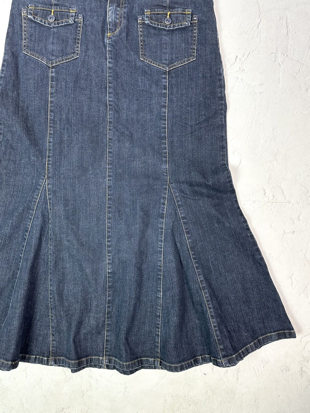 Beauty Beast × If Six Was Nine × Vintage Vintage Multi-pocket Blue Denim Long Skirt Size 32" / US 10 / IT 46 - 3 Thumbnail