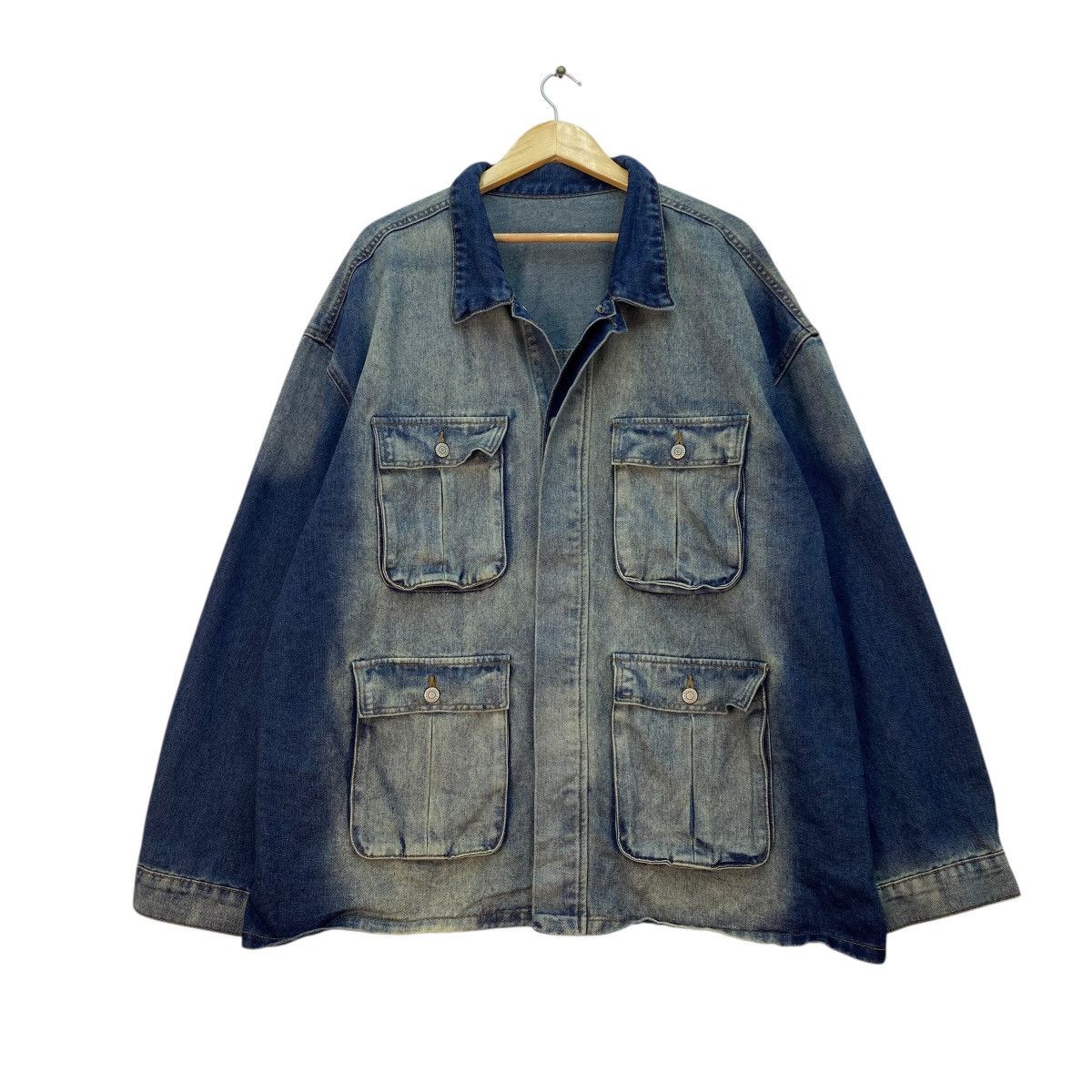 Japanese Brand 💥Japanese Brand Oversized4 Pocket Denim Style Workwear Ja Size US M / EU 48-50 / 2 - 1 Thumbnail