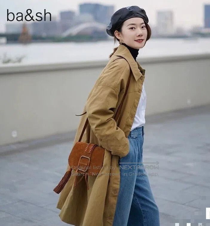 ba&sh Ba&sh Women's Cotton Trench Coat. Size XS / US 0-2 / IT 36-38 - 6 Thumbnail