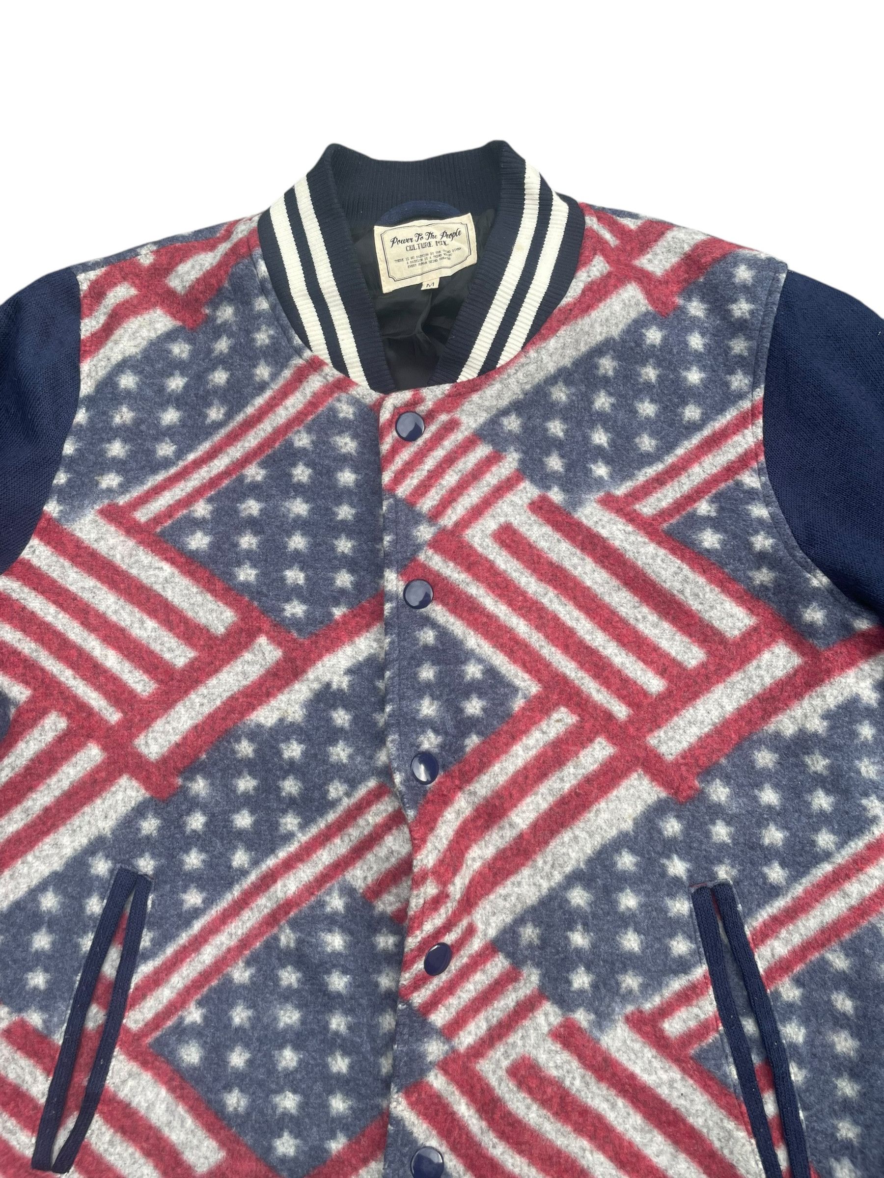 Japanese Brand Power to the People Varsity Jacket Size US M / EU 48-50 / 2 - 2 Thumbnail