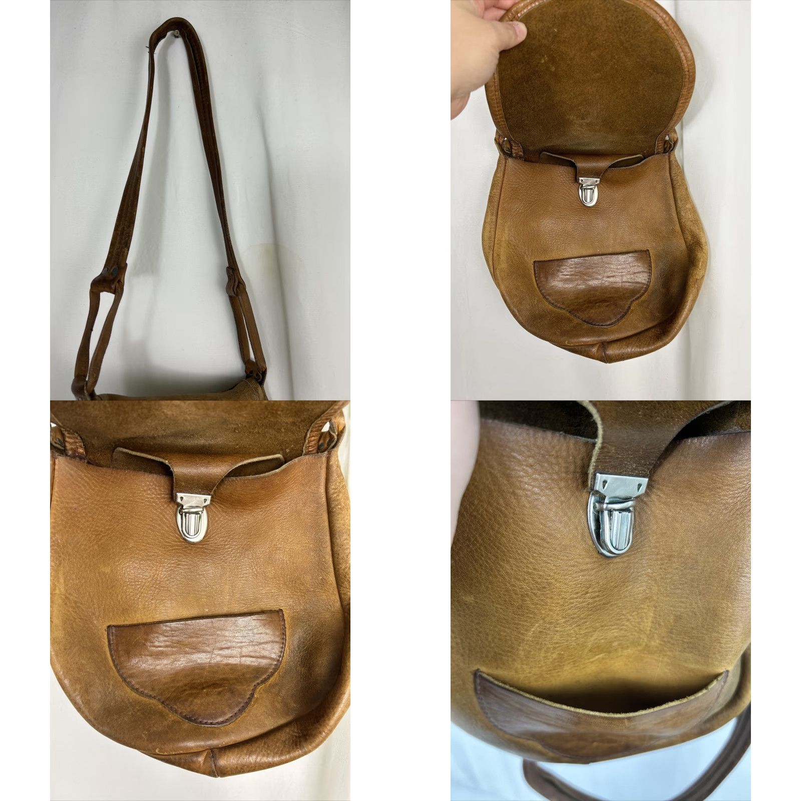 Vintage **Vintage Brown Leather Crossbody Purse Small** User: Vintage Brown Leather Crossbody Purse Small 7.5x7.5x3 Size ONE SIZE - 8 Thumbnail