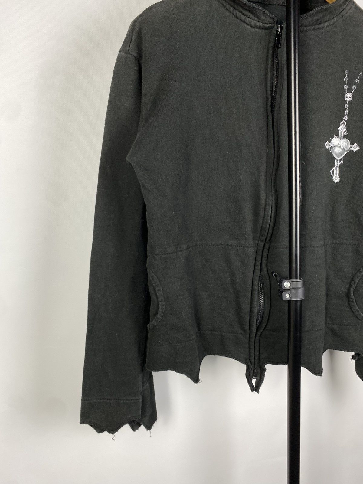 Japanese Brand × Vintage Vintage Y2K Faded Gothic punk Spiral Hoodie Size XL / US 12-14 / IT 48-50 - 3 Thumbnail