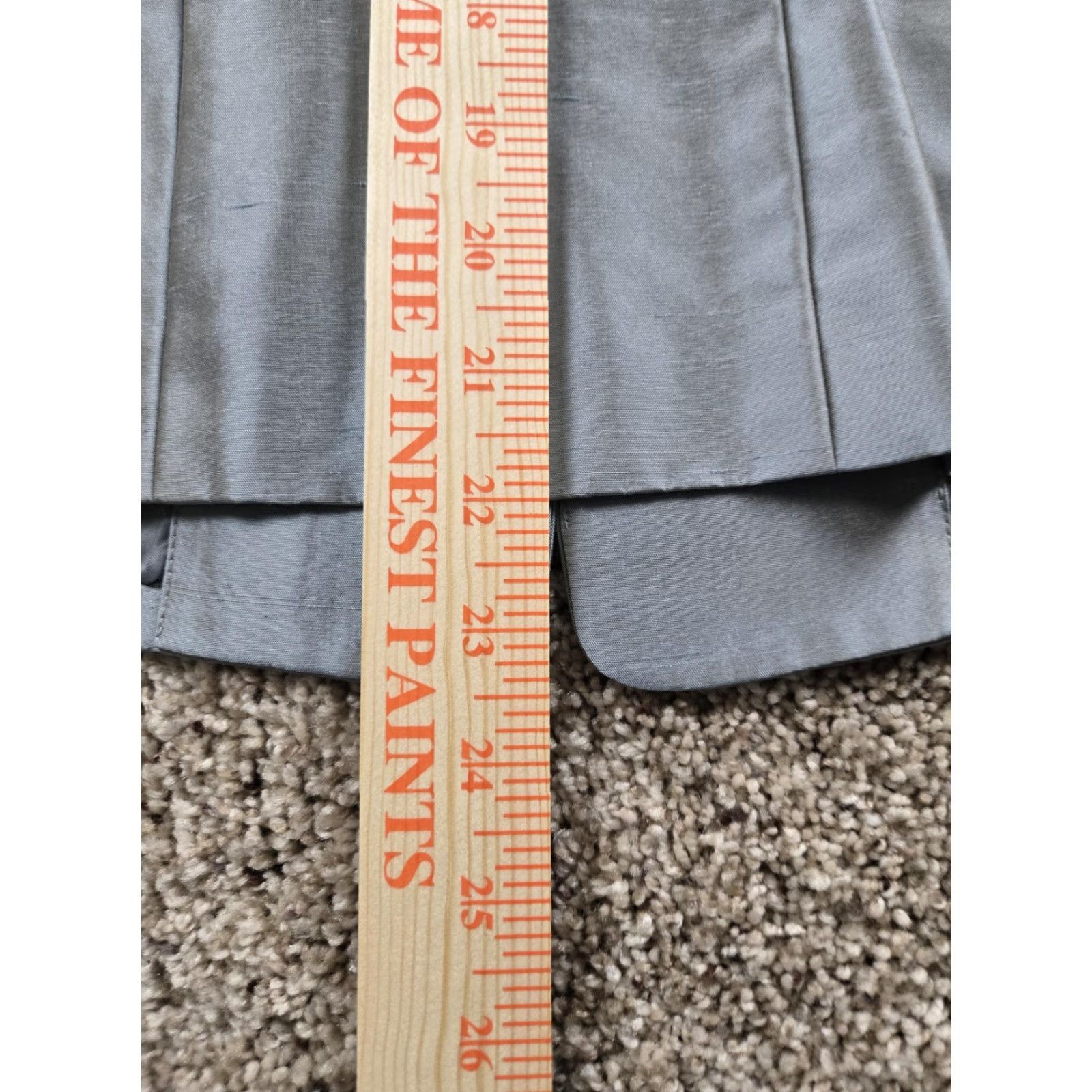 Talbots VINTAGE Talbots Blazer Jacket Womens 8 Petites 100% Silk One Button Slim Tailored Silver Notch Single-Breasted Pant Suit Ladies? Size M / US 6-8 / IT 42-44 - 7 Thumbnail
