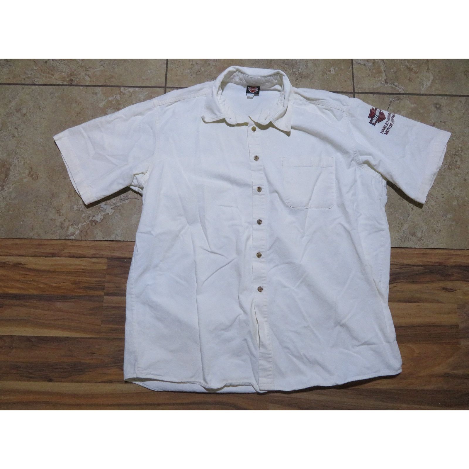 Harley Davidson Harley Davidson Sturgis 1997 Shirt Short Sleeve White Sz 2XL Size US XXL / EU 58 / 5 - 2 Thumbnail