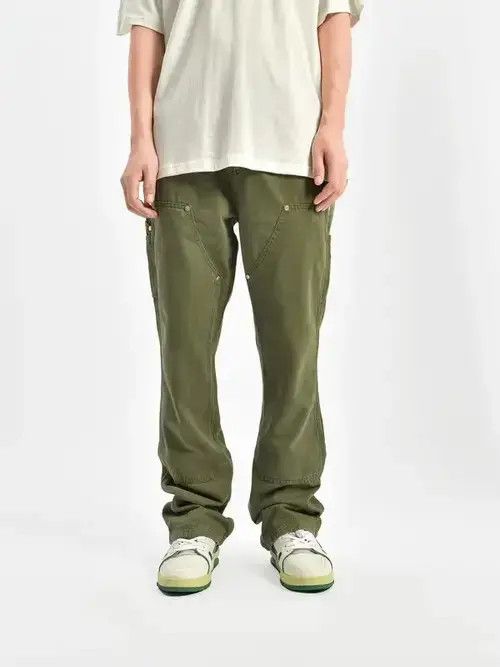 Japanese Brand × Vintage multi function fade work carpenter flared cargo pants Size US 34 / EU 50 - 1 Thumbnail