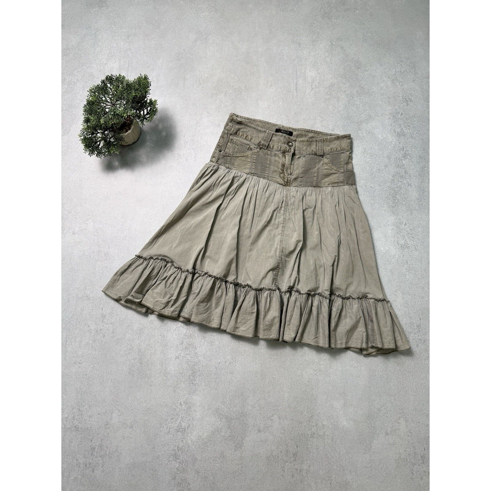 Designer × Morgan Homme Vintage Morgan de Toi Skirt Avant Garde Size 38 Beige Size 27" / US 4 / IT 40 - 1 Thumbnail