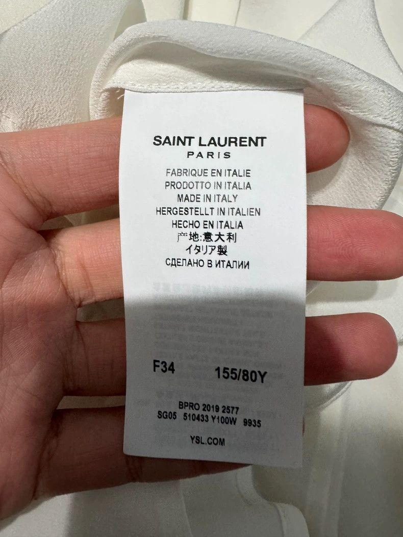 Yves Saint Laurent saint laurent Pure white mulberry silk shirt 2503-Nextarrow Size XXS / US 00 / IT 34 - 3 Thumbnail