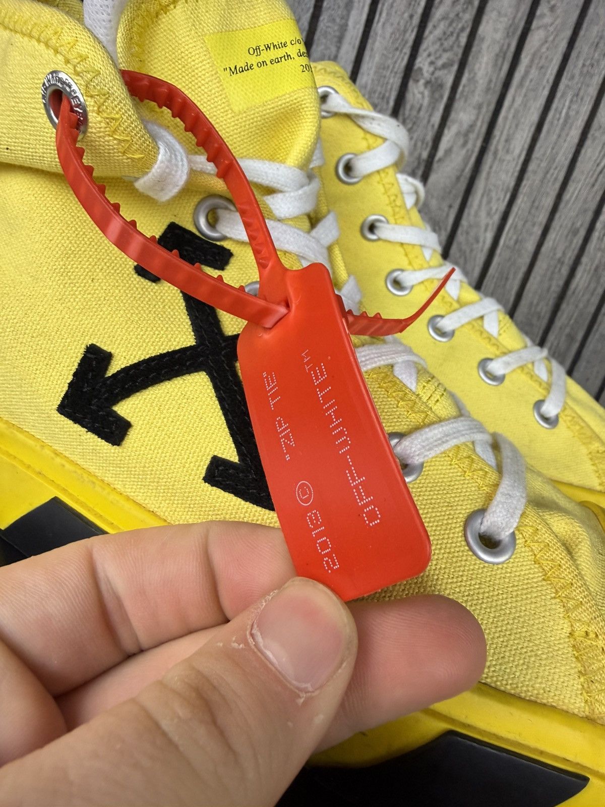 Off-White Off- white Size 12 Off-White Vulc Sneaker Mid Yellow Size US 12 / EU 45 - 4 Thumbnail