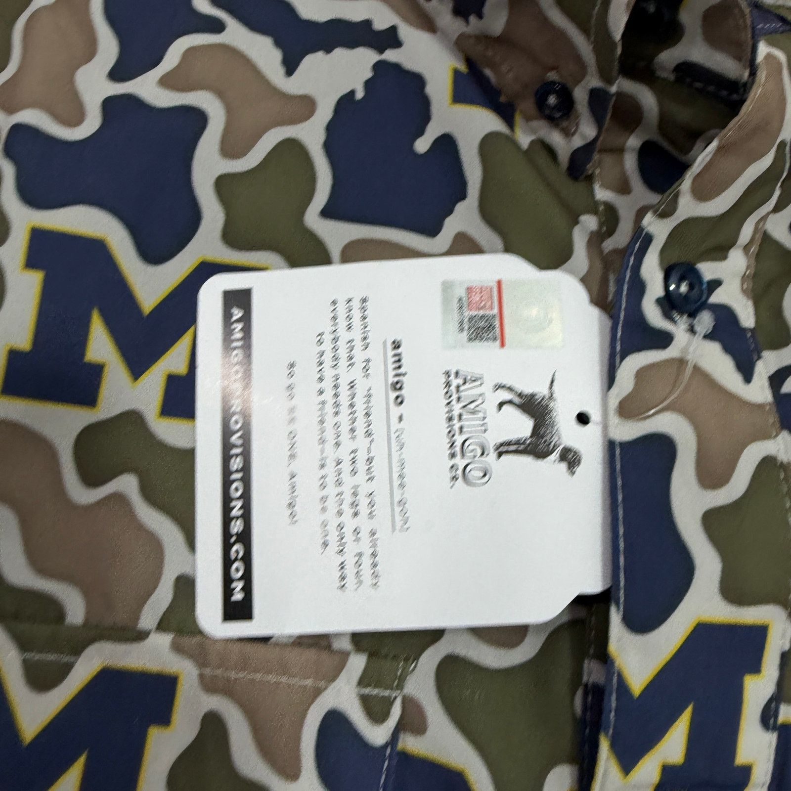 Vintage Amigo Provisions Michigan Wolverines Camo Shirt Men's XL NEW Size US XL / EU 56 / 4 - 5 Thumbnail