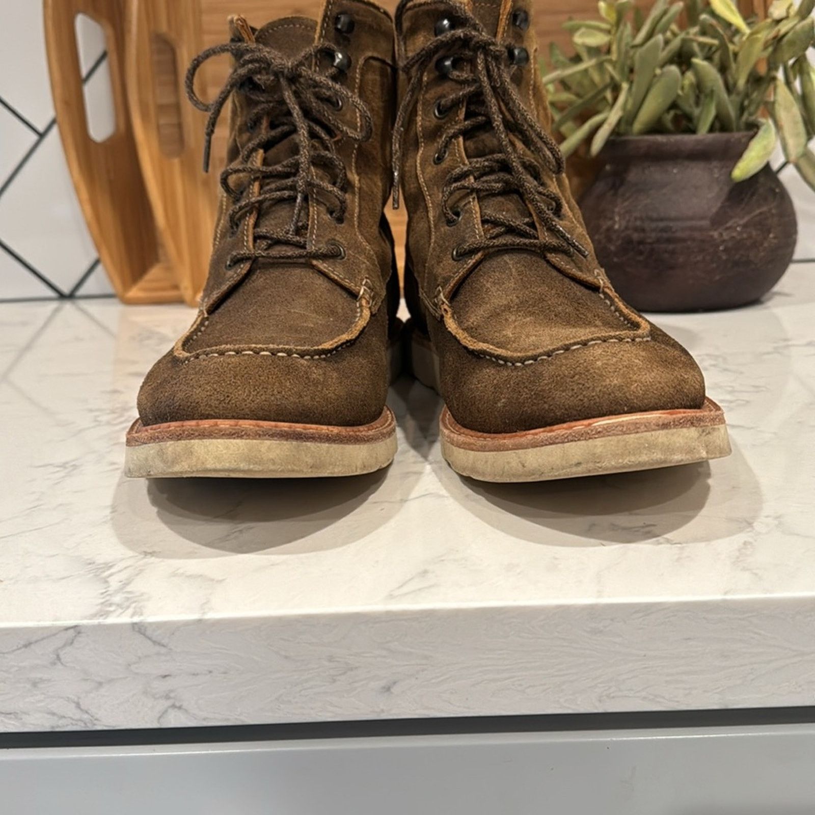 Nisolo Nisolo Mateo Boots Distressed Leather Moc Toe Stitch size 12 Size US 12 / EU 45 - 3 Thumbnail