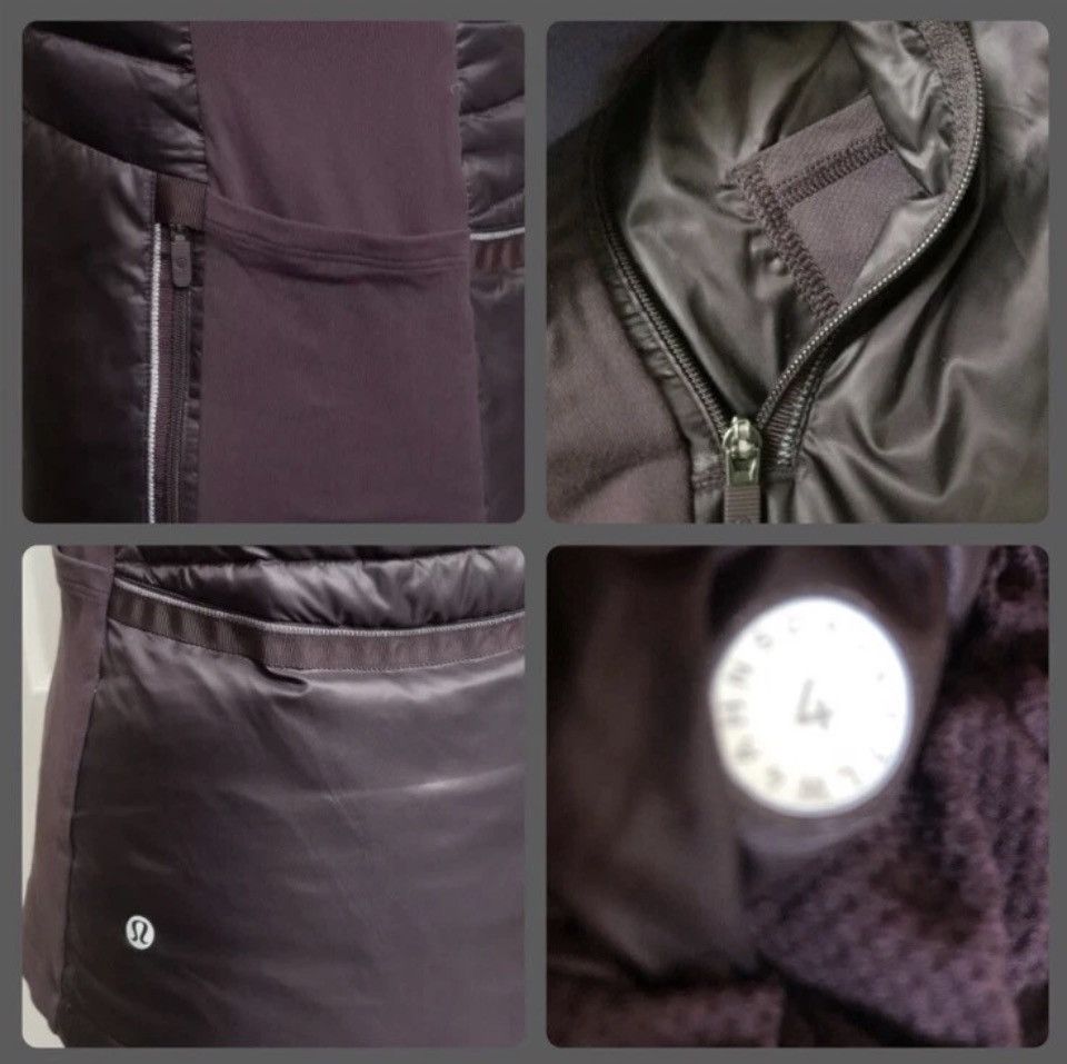 Lululemon Lululemon Down For A Run Puffer Vest II Black Cherry Sz.4 Size S / US 4 / IT 40 - 8 Thumbnail