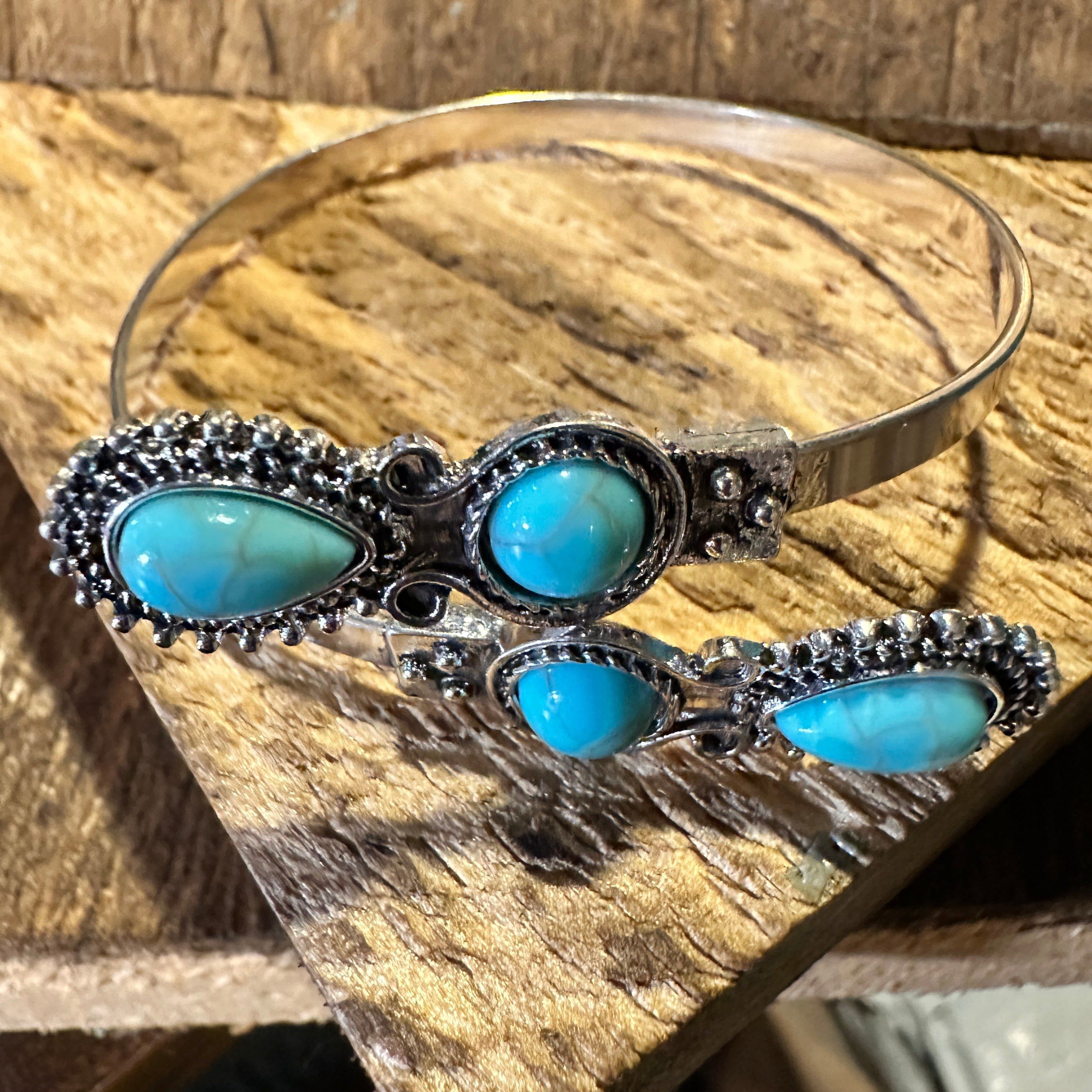 Other Boho Vintage Southwestern Cowgirl Cuff Bracelet, Turquoise S Size ONE SIZE - 2 Thumbnail