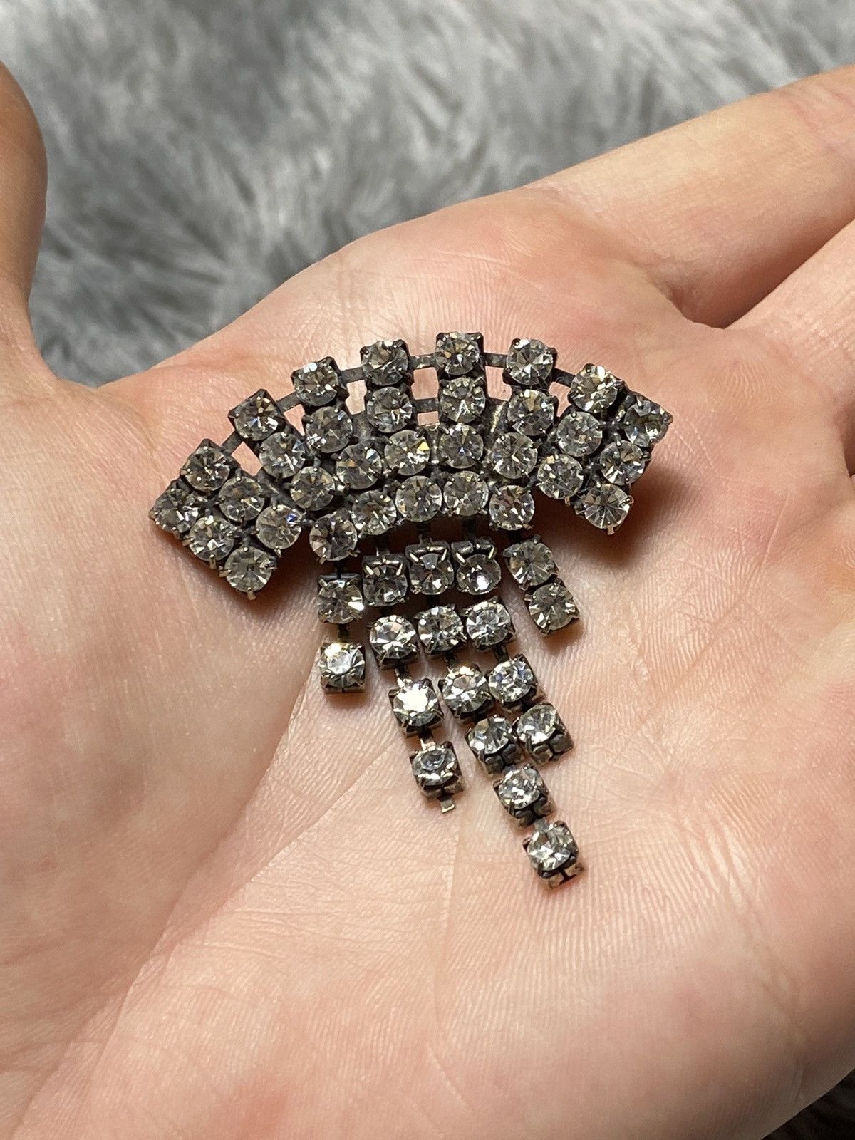 Japanese Brand × Jewelry × Vintage Vintage Rhinestone Brooch Cascade | Japanese Brand Size ONE SIZE - 6 Thumbnail