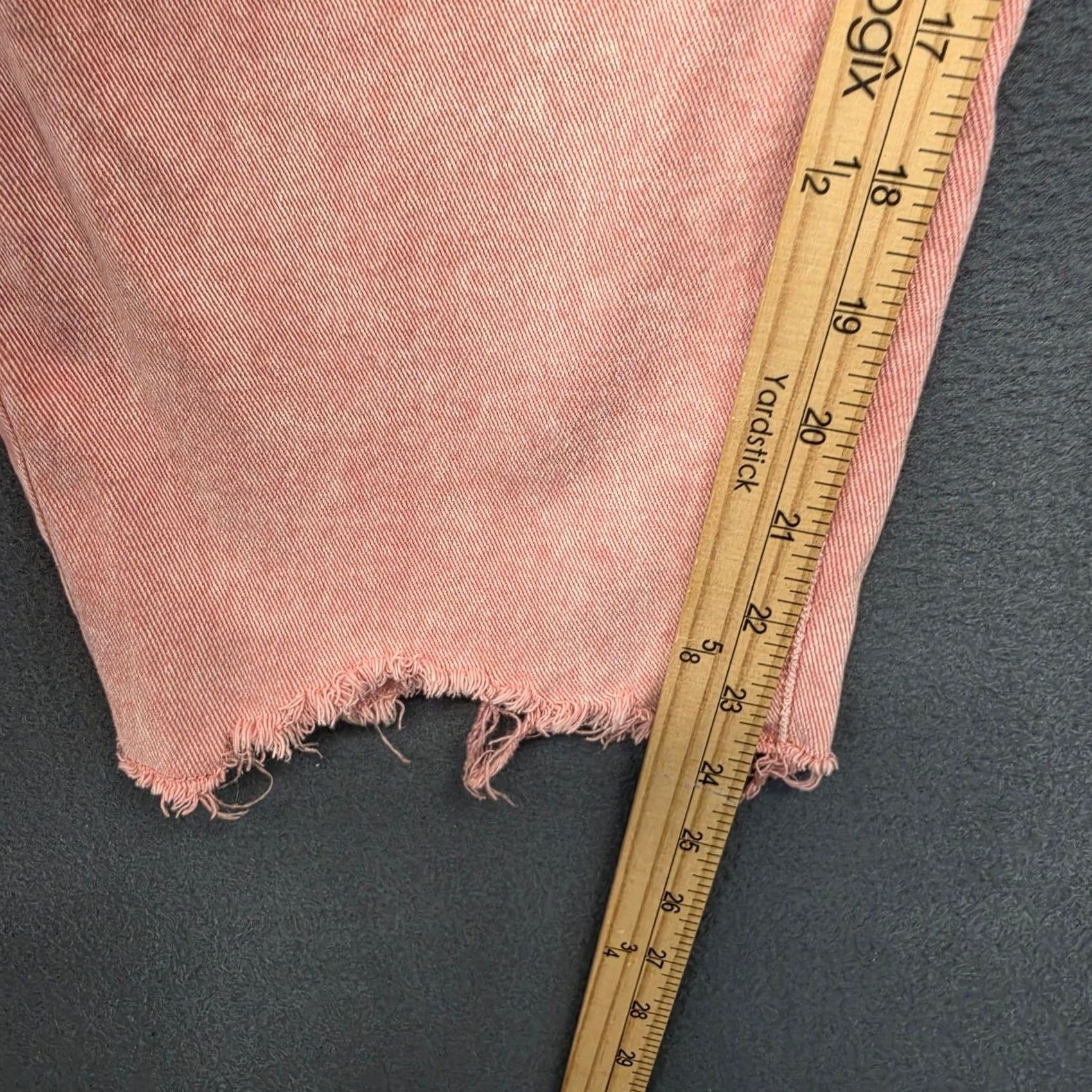 Vintage Time and Tru Pink Raw Hem Cropped Jeans Womens Plus Size 20 Stretch Denim Pants Size 42" / US 20 - 7 Thumbnail