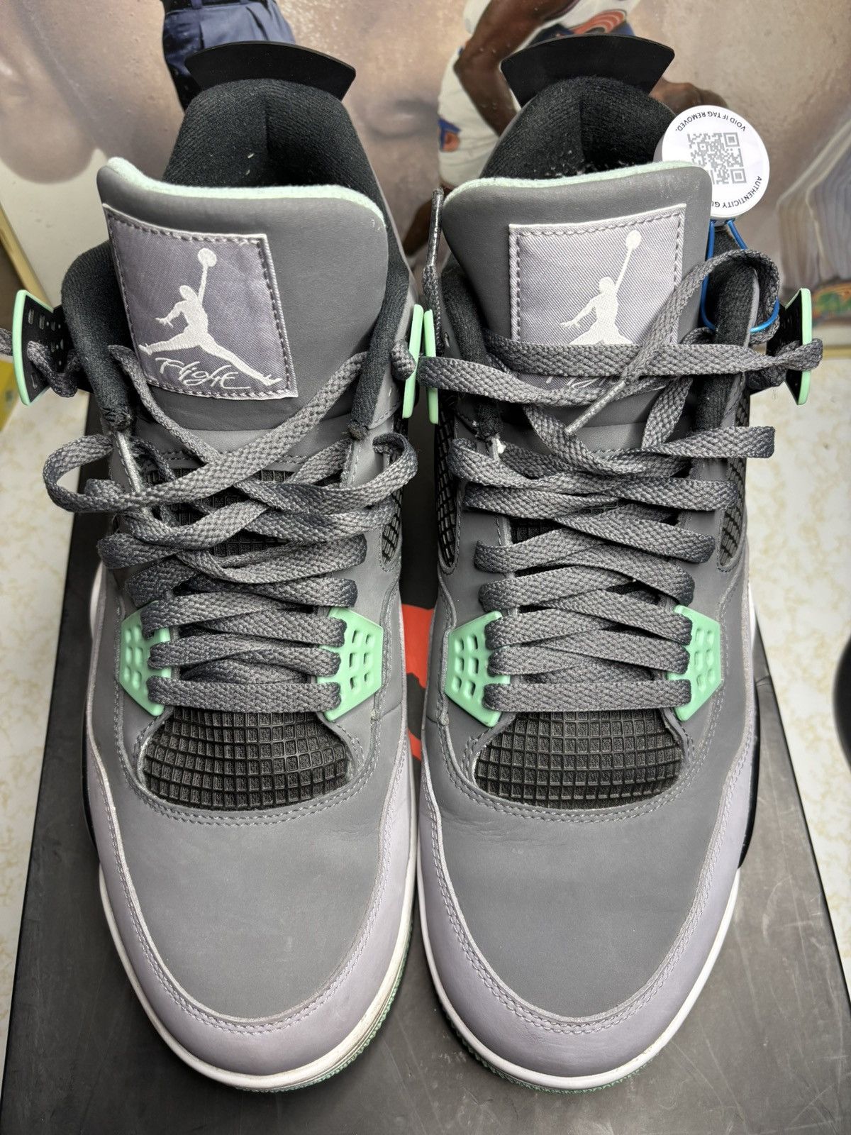 Jordan Brand Jordan Retro 4 ‘green glow’ Size US 13 / EU 46 - 2 Thumbnail
