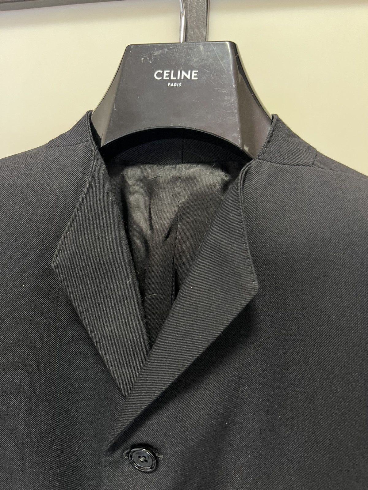 Celine RARE - FW24 Wing Collar Diagonal Wool Jacket 54 Size 54R - 8 Thumbnail
