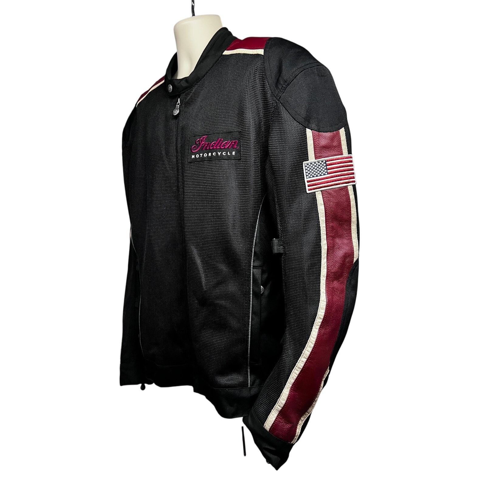 Vintage Indian Motorcycle Black Leather Biker Riding Zip Jacket 2XL Size US XXL / EU 58 / 5 - 4 Thumbnail