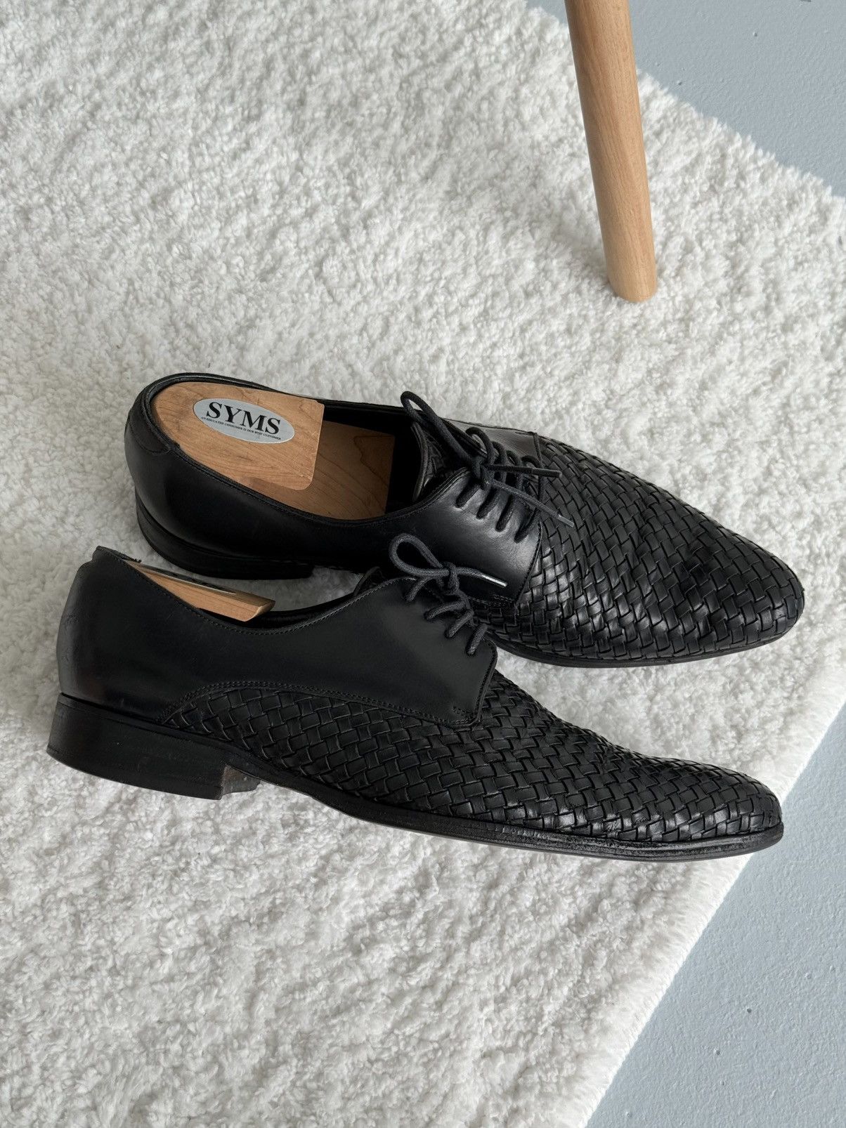 Dolce & Gabbana Dolce & Gabbana Intrecciato Woven Leather Derby Shoes Black Size US 10 / EU 43 - 3 Thumbnail