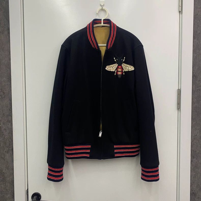 Gucci Gucci Little Bee Classic Baseball Uniform jacket 2502-Nexta Size US M / EU 48-50 / 2 - 1 Thumbnail