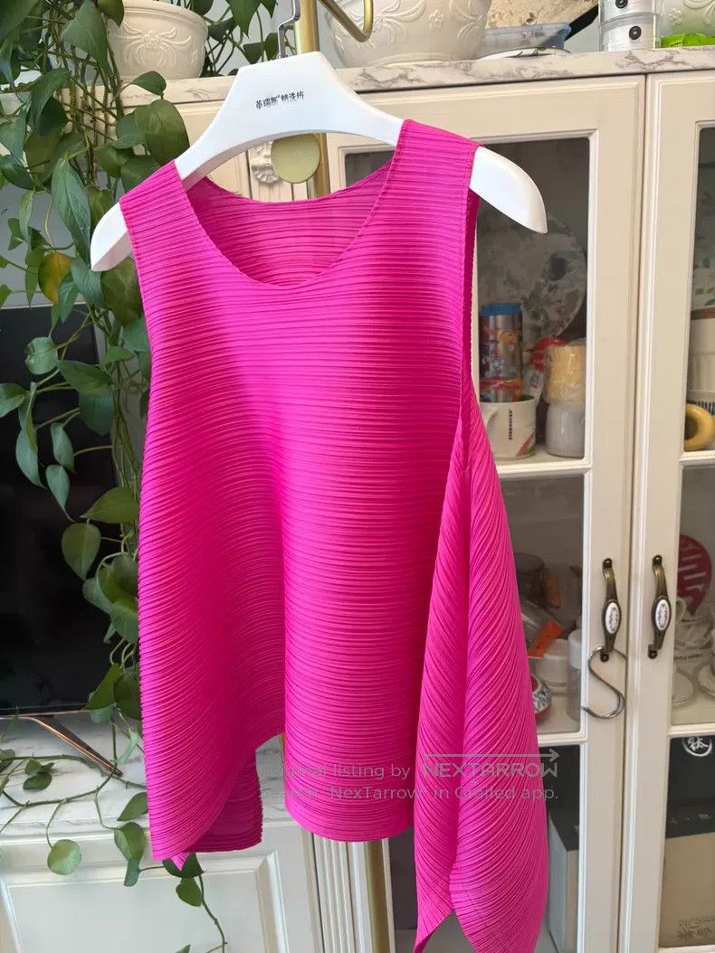 Issey Miyake Issey Miyake Iridescent Pink Spring Vest Size L / US 10 / IT 46 - 2 Thumbnail
