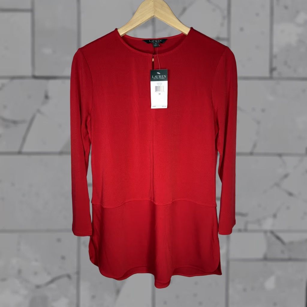 Ralph Lauren LAUREN RALPH LAUREN Tunic Shirt Red Womens M Fall NWT Size M / US 6-8 / IT 42-44 - 1 Thumbnail