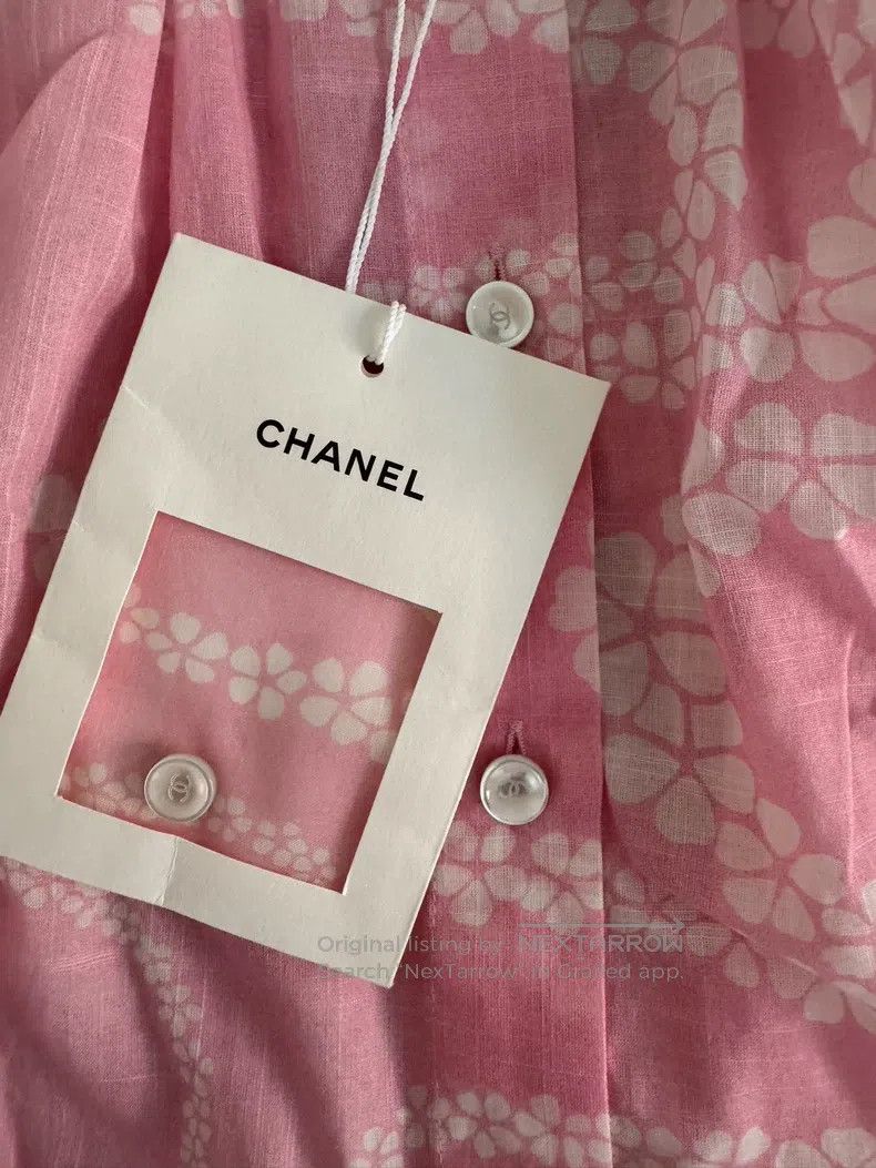 Chanel Chanel Pink printed sleeveless shirt Size XS / US 0-2 / IT 36-38 - 4 Thumbnail