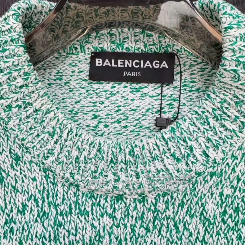 Balenciaga Balenciaga Green Snowflake Pattern Knitwear M Size Size US M / EU 48-50 / 2 - 3 Thumbnail
