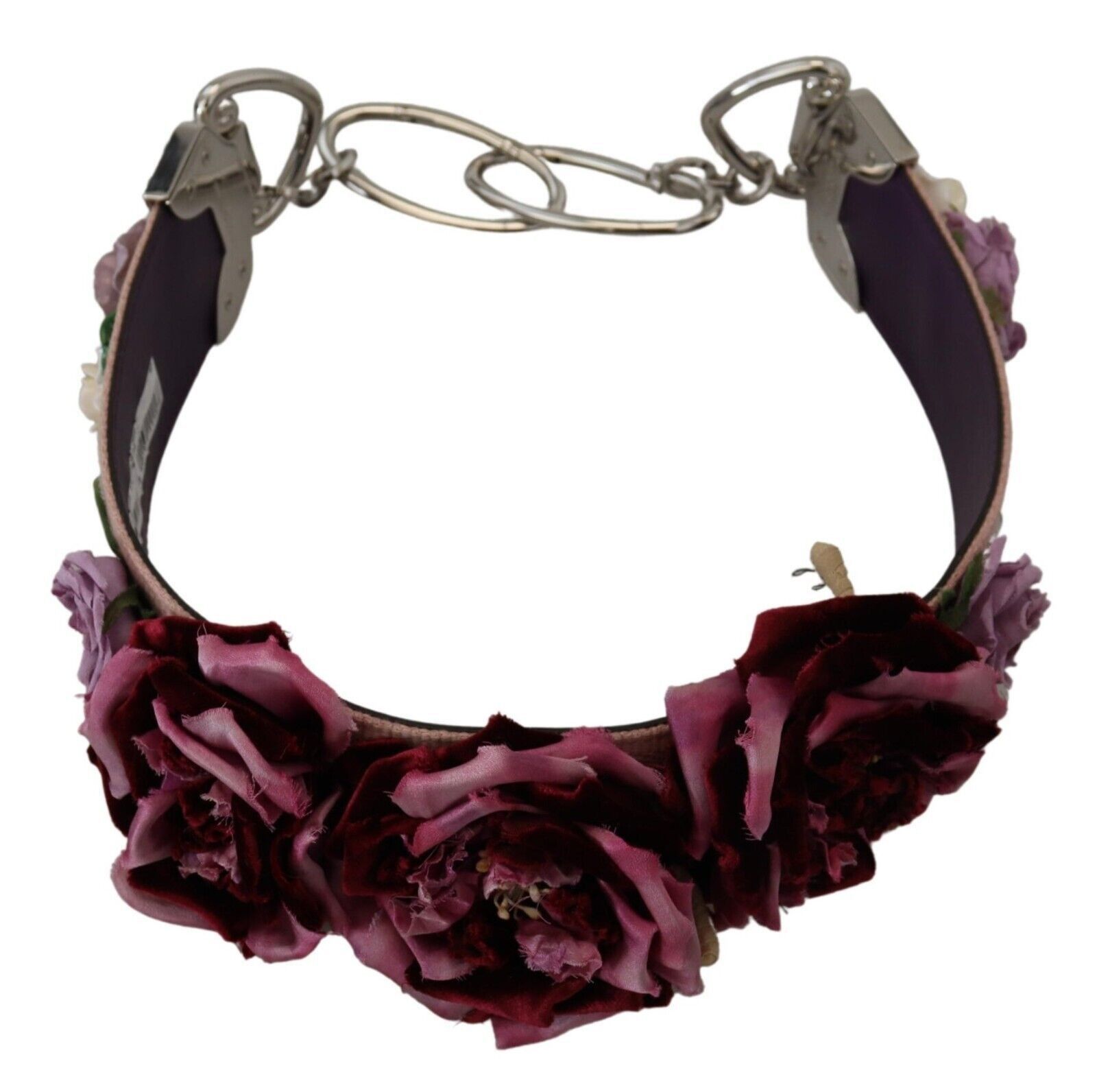 Beige Floral Leather Shoulder Strap Women's Accessory