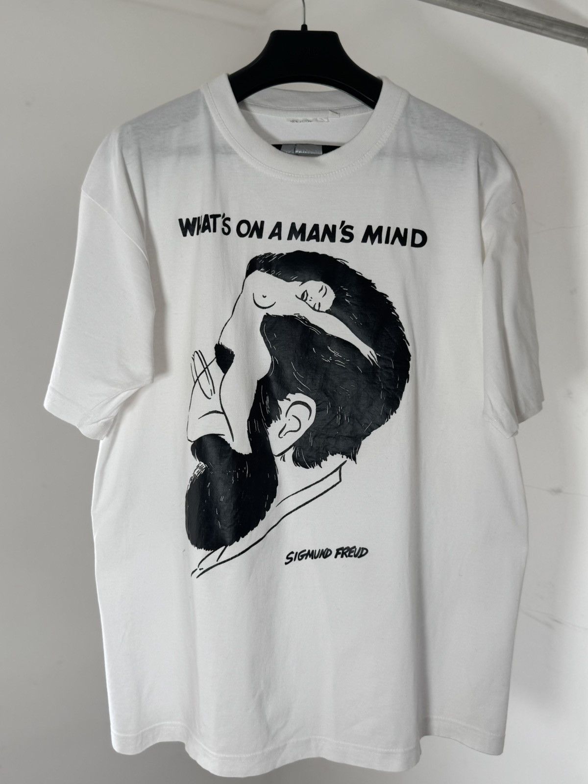 Band Tees Vintage 90s Simgund Freud Whats On A Man’s Mind Art Tee L Size US L / EU 52-54 / 3 - 1 Thumbnail