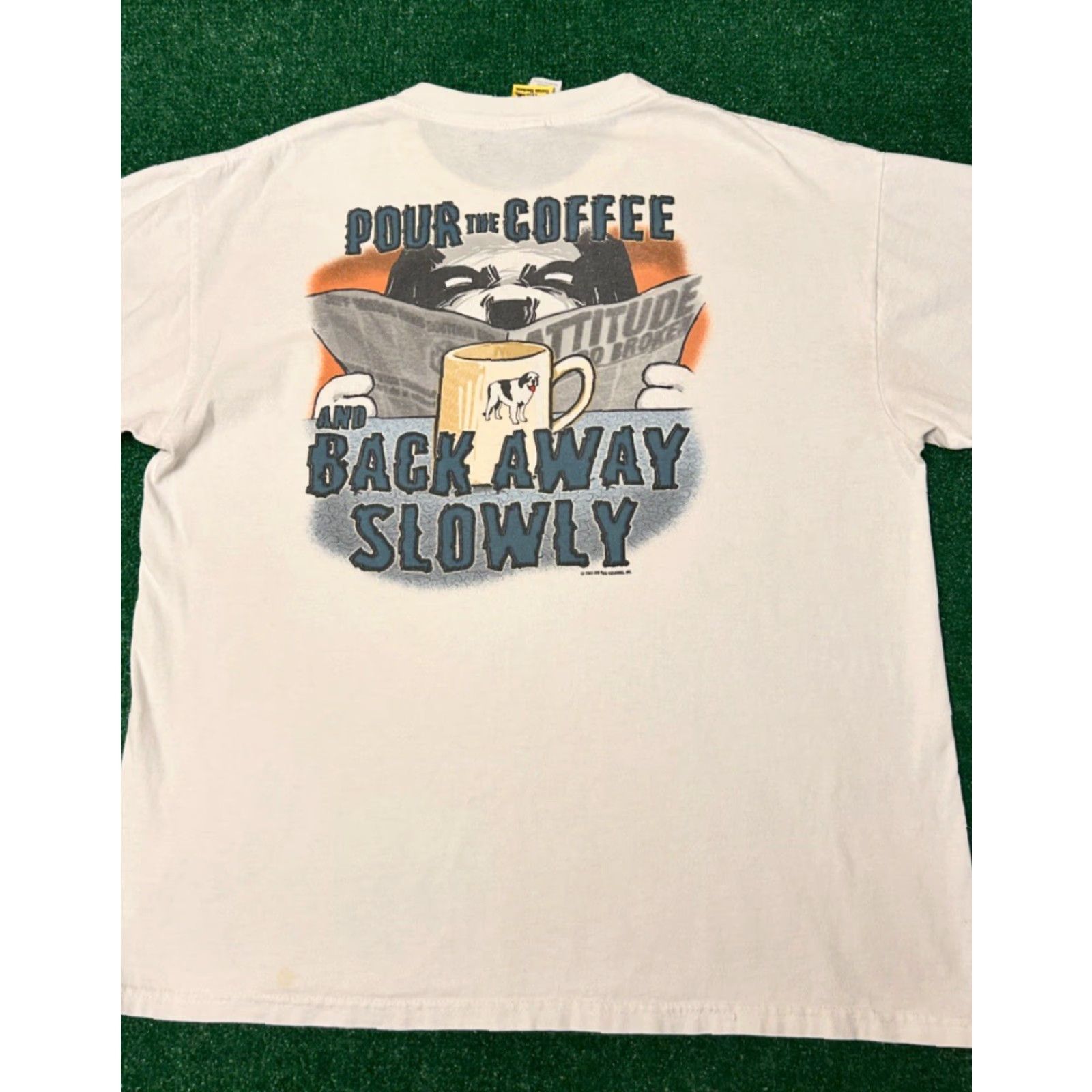 Big Dogs VINTAGE Big Dogs Shirt L White 90s Y2K Cartoon 2005 Mens Regul ar Size US L / EU 52-54 / 3 - 5 Thumbnail