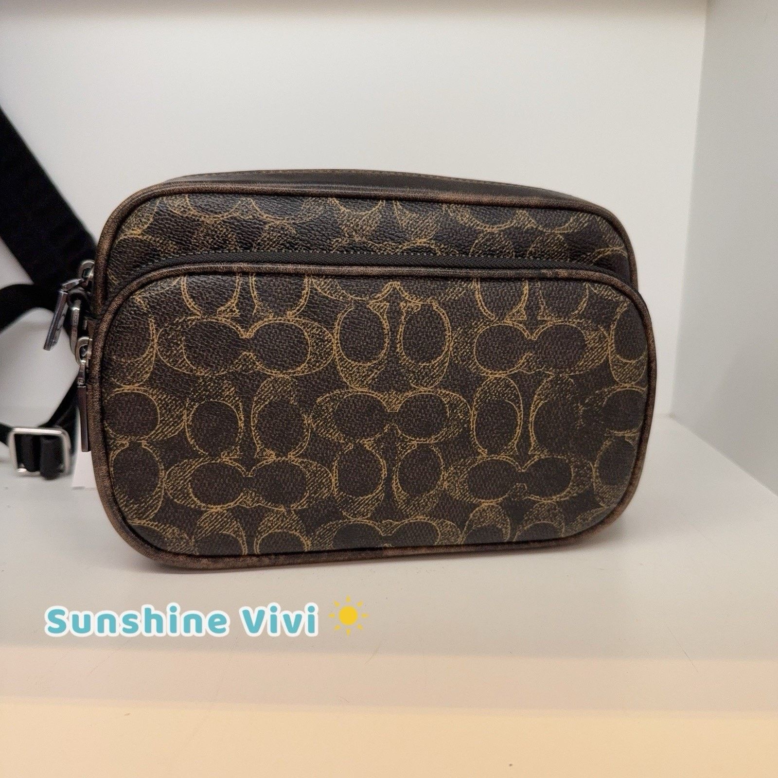Coach NWT Coach Finlay Crossbody Bag In Loved Gunmetal/Brown cea89 Size ONE SIZE - 1 Thumbnail