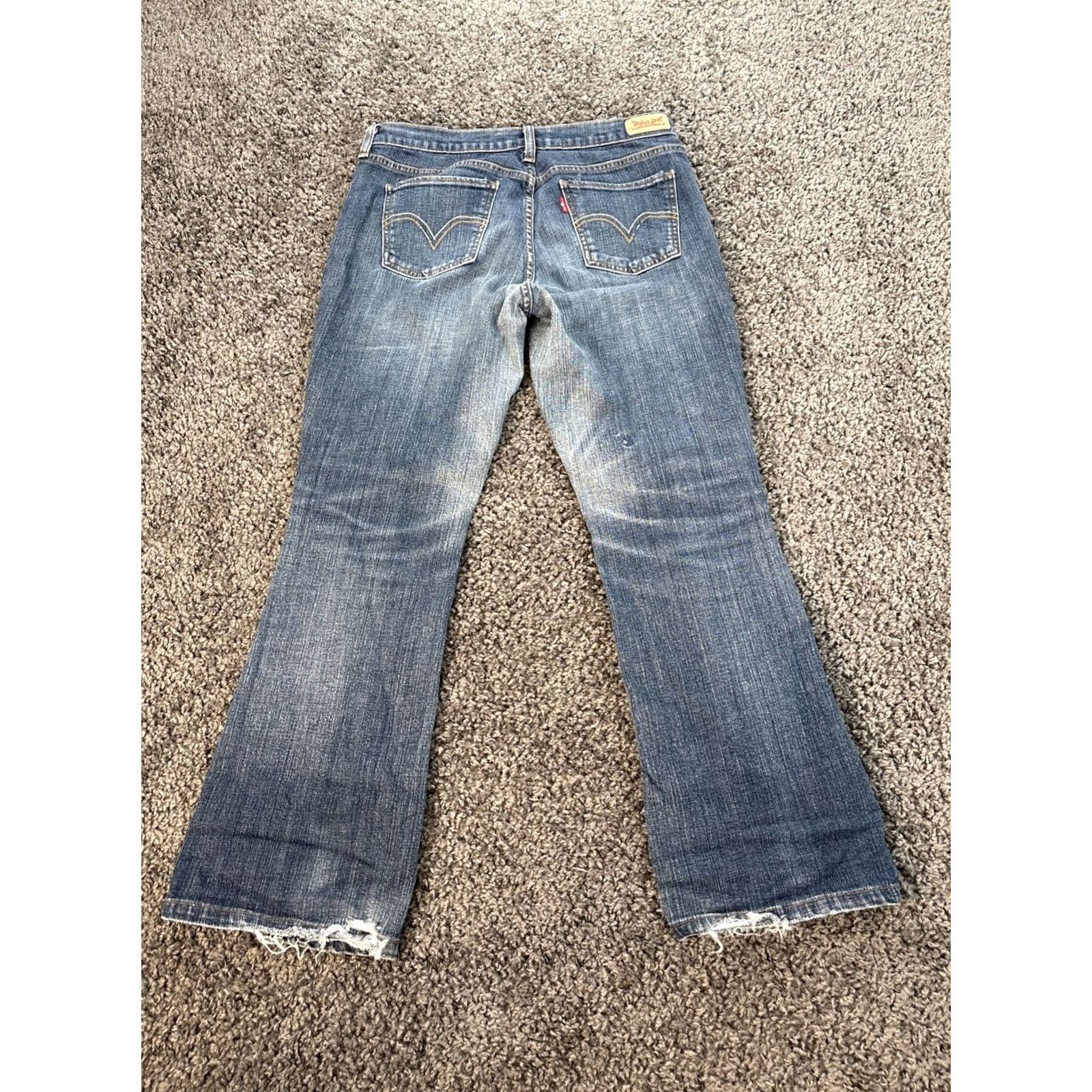 Levi's VINTAGE Levis 515 Boot Cut Jeans Mid Rise Y2K Light Wash Womens 30x28 Size 30" / US 8 / IT 44 - 7 Thumbnail