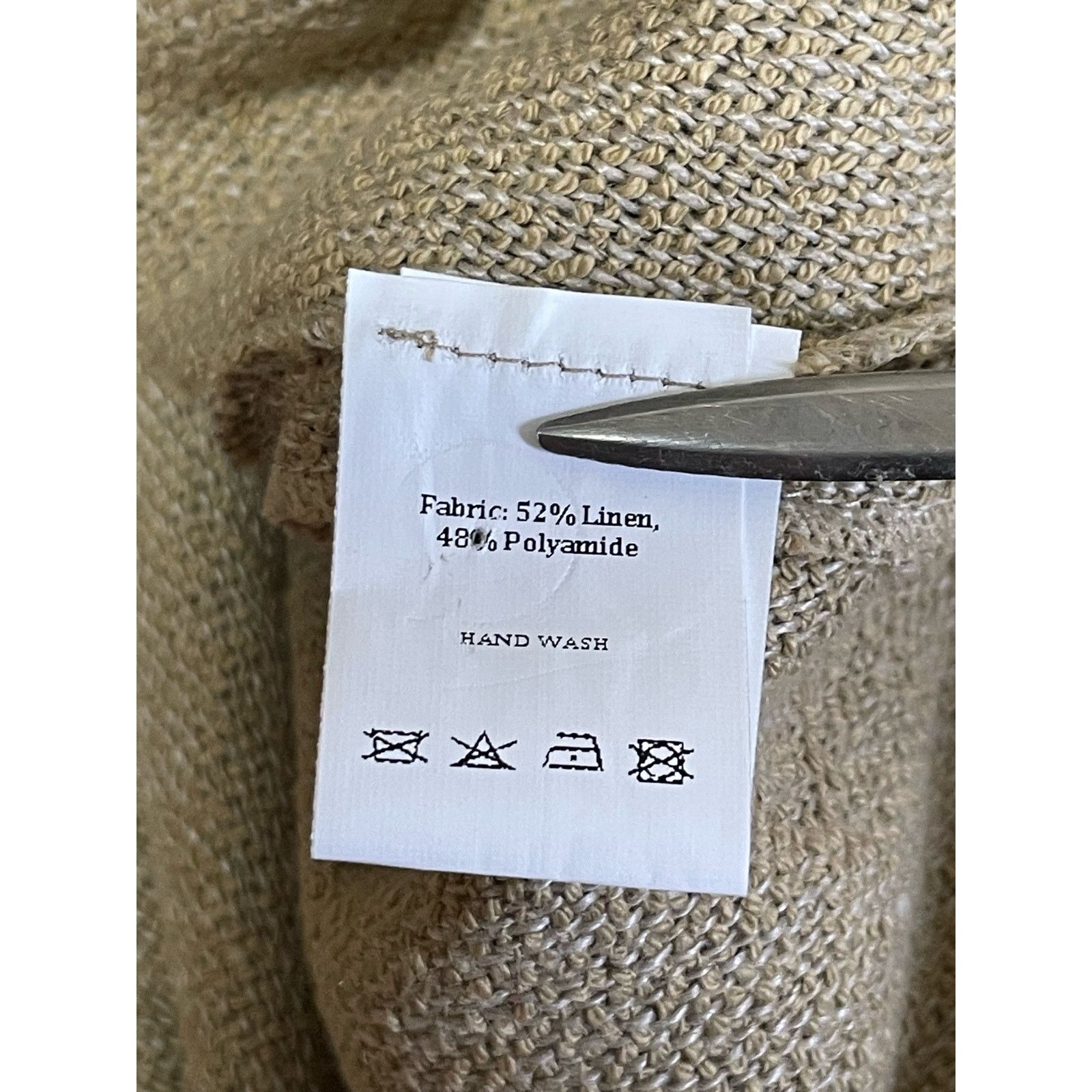 Palomo Spain Palomo Spain Beige Linen Sackcloth Shorts Size US 30 / EU 46 - 5 Thumbnail
