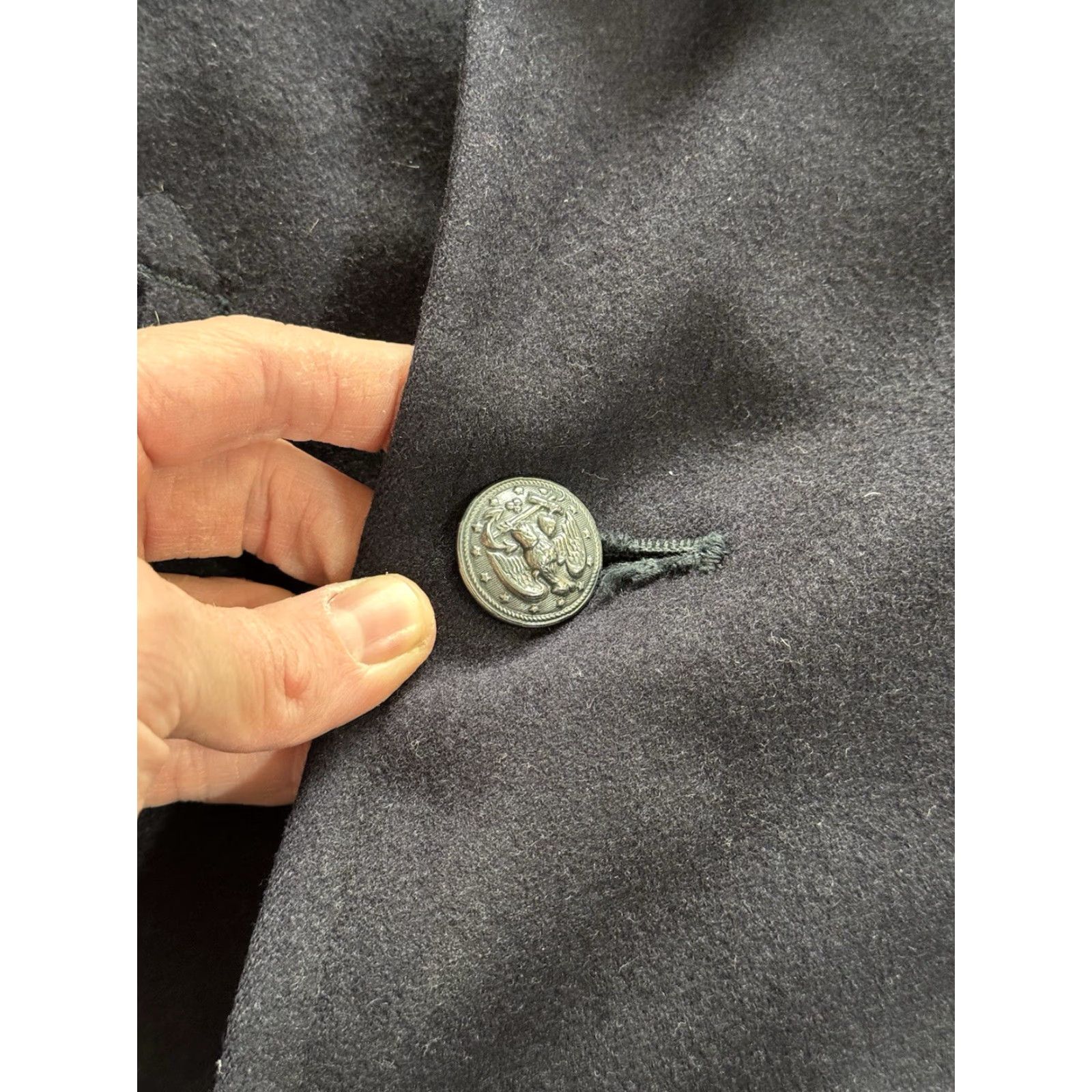 Doublet VINTAGE 1973 Pembroke US Navy Peacoat Coat Men 38R Blue Melton Wool Double Breasted US Navy Theme Military Chest Pockets Lined - Mens Size US XXS / EU 40 - 2 Thumbnail