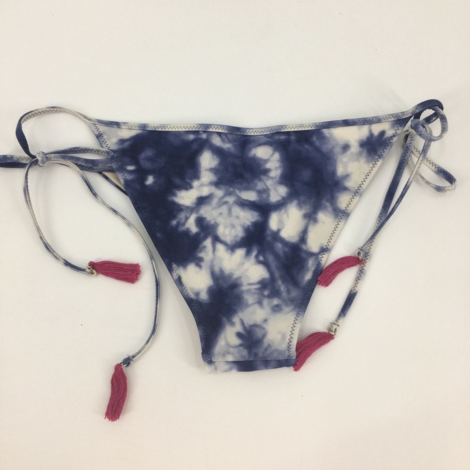 Other Amuse Society Blue Tie Die Tassel Bikini Bottom Size Medium Size 30" / US 8 / IT 44 - 7 Thumbnail
